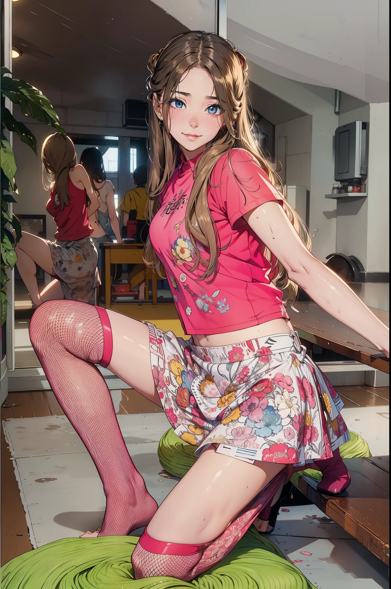 (masterpiece), (best quality), (ultra-detailed), (best illustration), (best shadow),
BREAK
girl, detailed eyes, sweat, steam, medium breast, nsfw, looking at viewer, light smile,