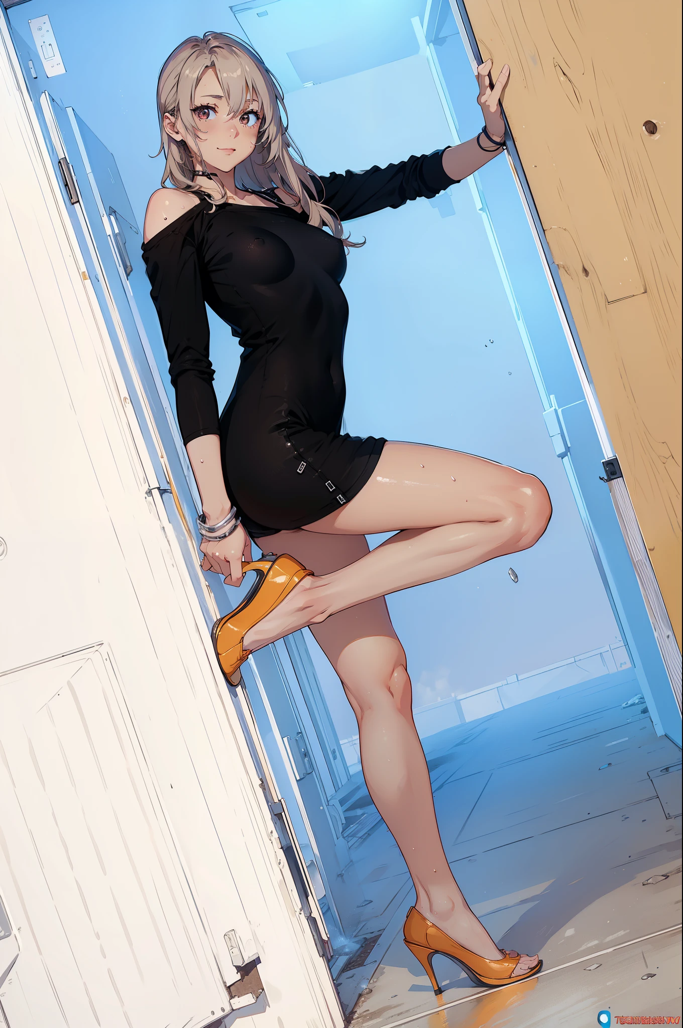(extremely detailed CG unity 8k wallpaper), (masterpiece), (best quality), (ultra-detailed), (best illustration), (best shadow), (absurdres), BREAK girl, sweat, steam, medium breast, nsfw, looking at viewer, light smile,