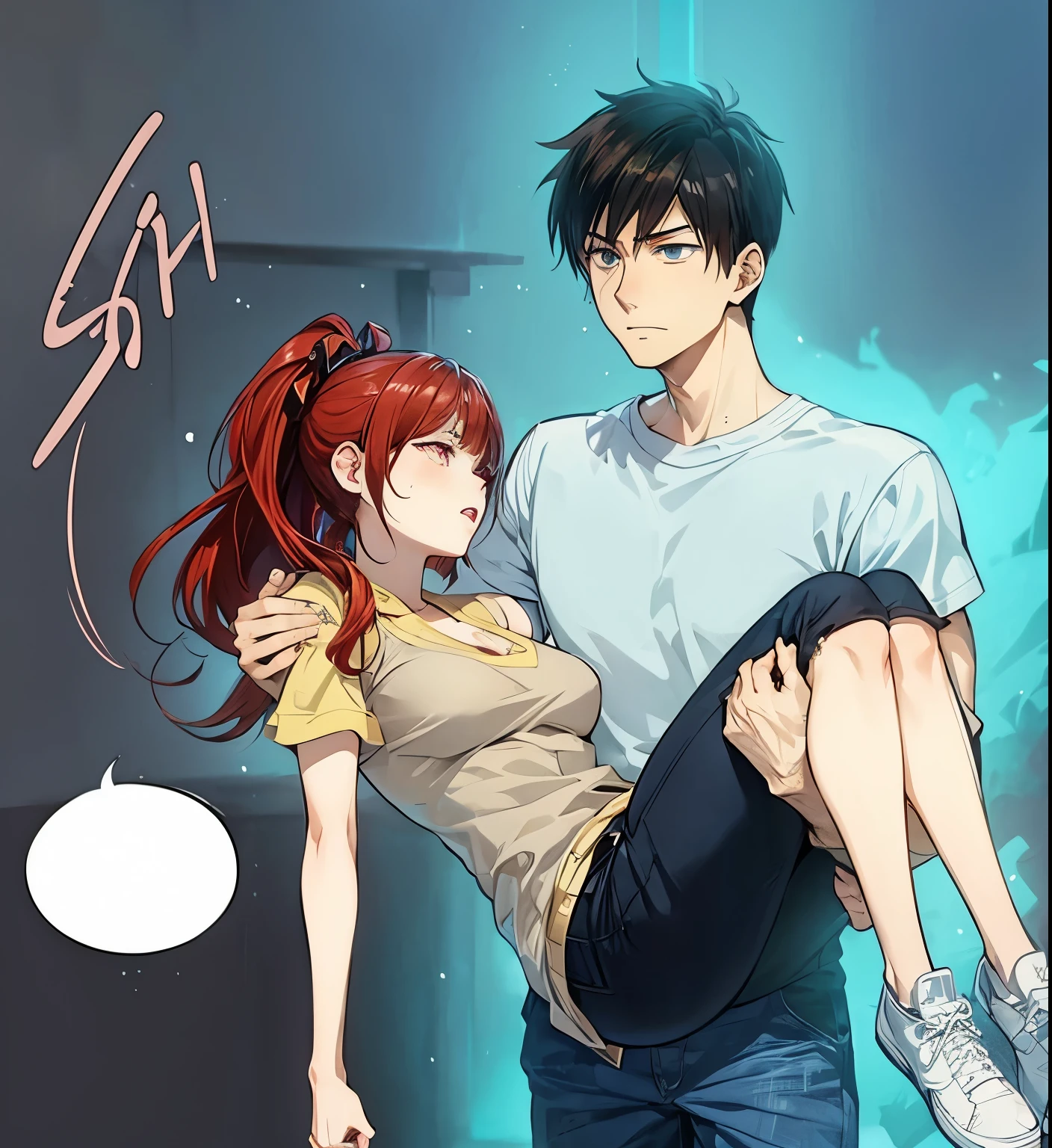 a cartoon image of a man and a woman hugging, an anime drawing of Shingei, trending on pixiv, Shin Hanga, high quality fanart, Gamoe Yandere, morning, webtoon, official fanart, Realistic!!, in anime style , Top rated on pixiv, Trending on Devianart, shoujo romance