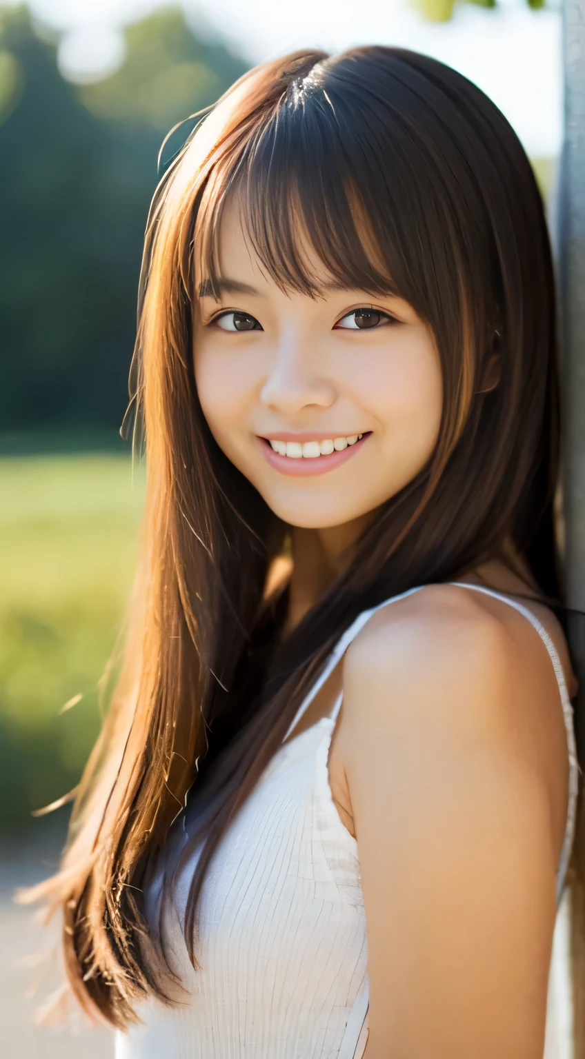 Japanese ),((beautiful girl)),An expression that imagines something pleasant:1.2,(perfect body beauty:1.2),((perfect body)),(shy smile),beautiful teeth,