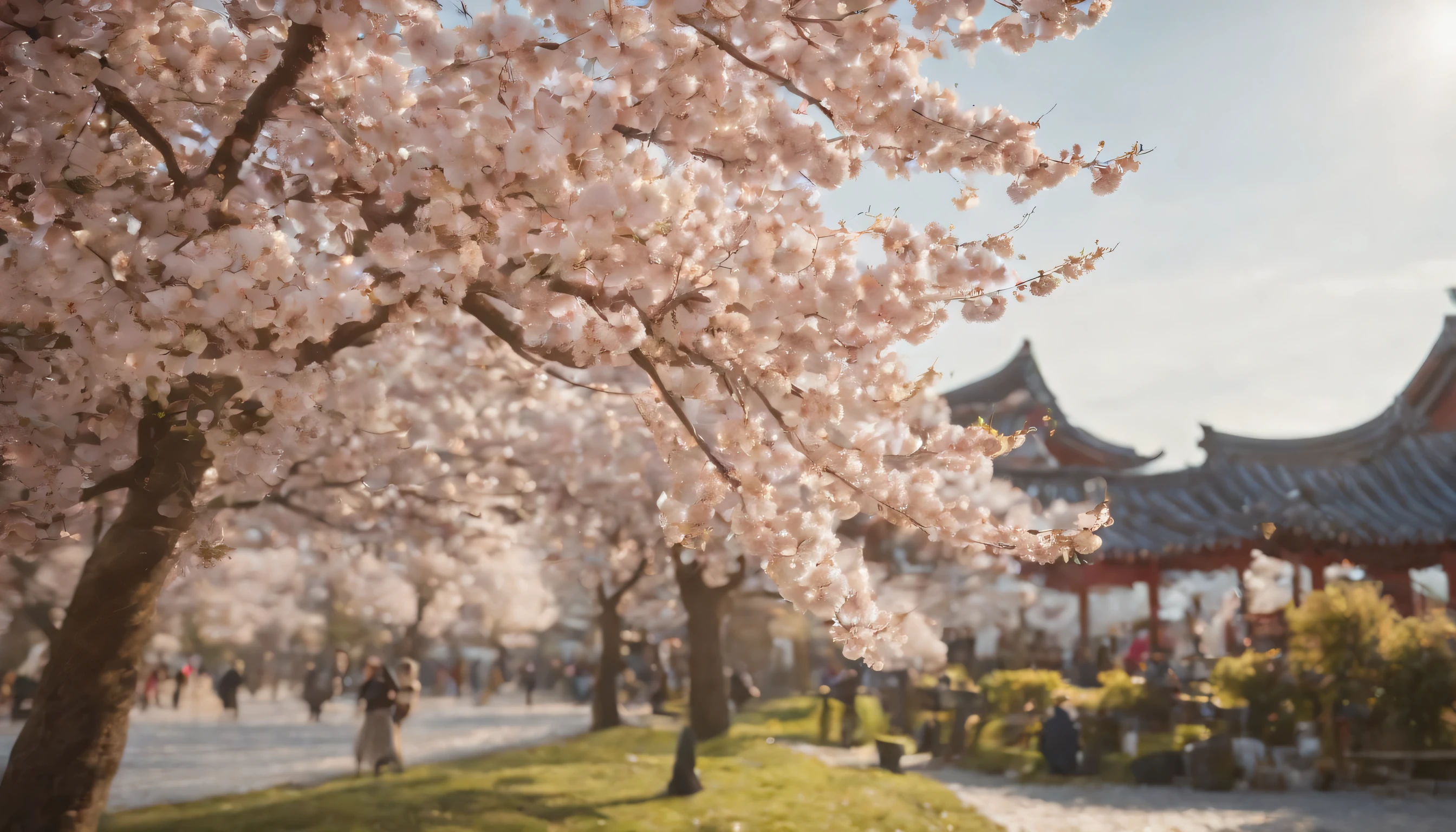 (Highly detailed CG Unity 8k wallpaper、masterpiece、highest quality、Super detailed)、(best lighting、best shadow、very delicate and beautiful)、highest quality、8k、Detailed facial depiction、masterpiece、highest quality、clear image quality、
Cherry blossoms blooming on the street corner in spring、those who love it々々Please take a photo of。