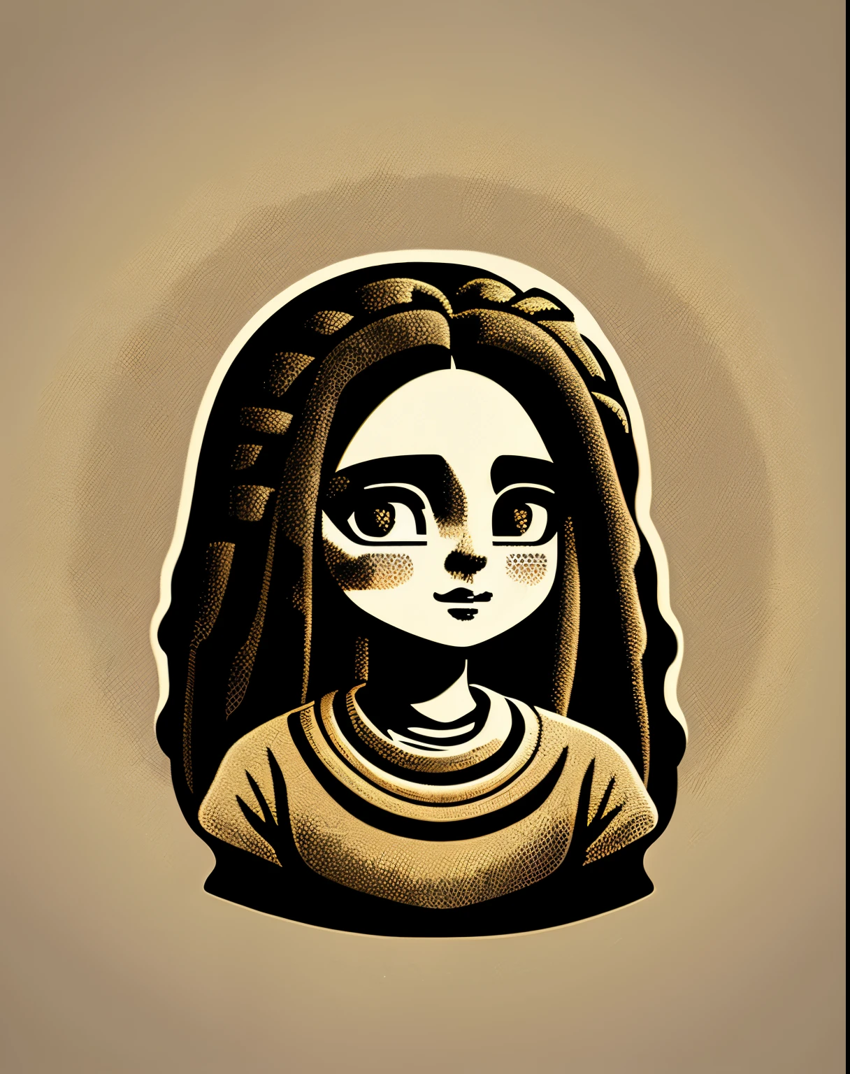integrado, black dreadlocks skin Virgin Mary ,residencial Himmer dirigindo nas montanhas, Great detail vector graphic on a t-shirt