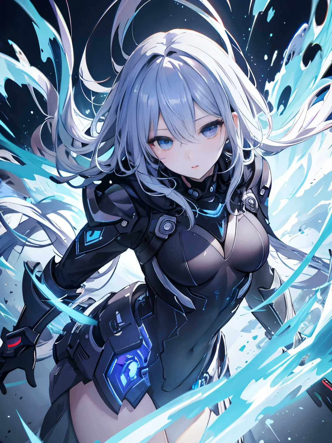 Create ultra-detailed data, highest quality, A high-resolution masterpiece depicting an inhuman-looking Umbral Elemental exuding perfect shadows of blue energy., high quality shading, realistic,
