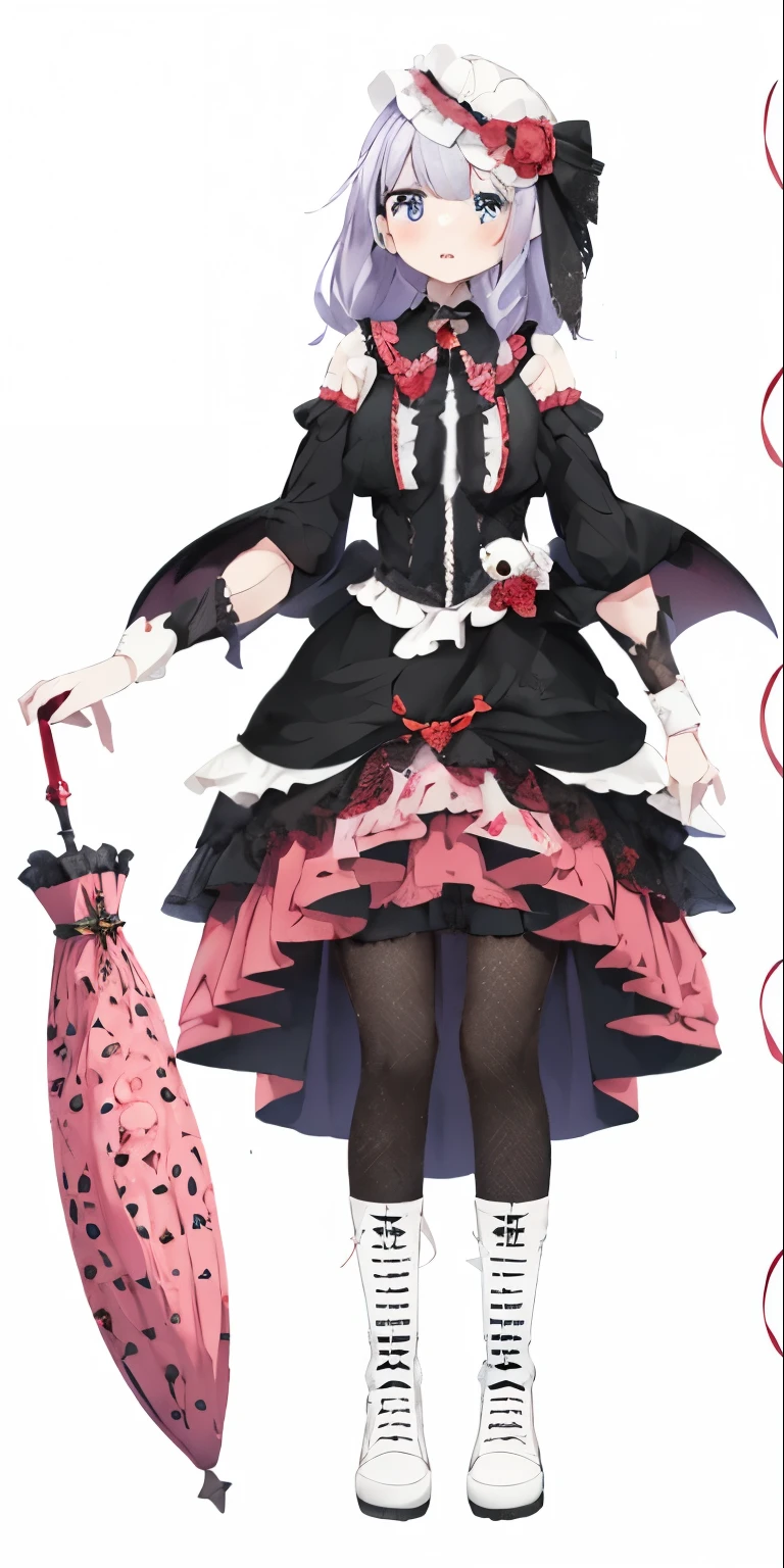 1girl, frilly dress, (sleeves past wrists, sleeves past fingers), moesode, hurray
