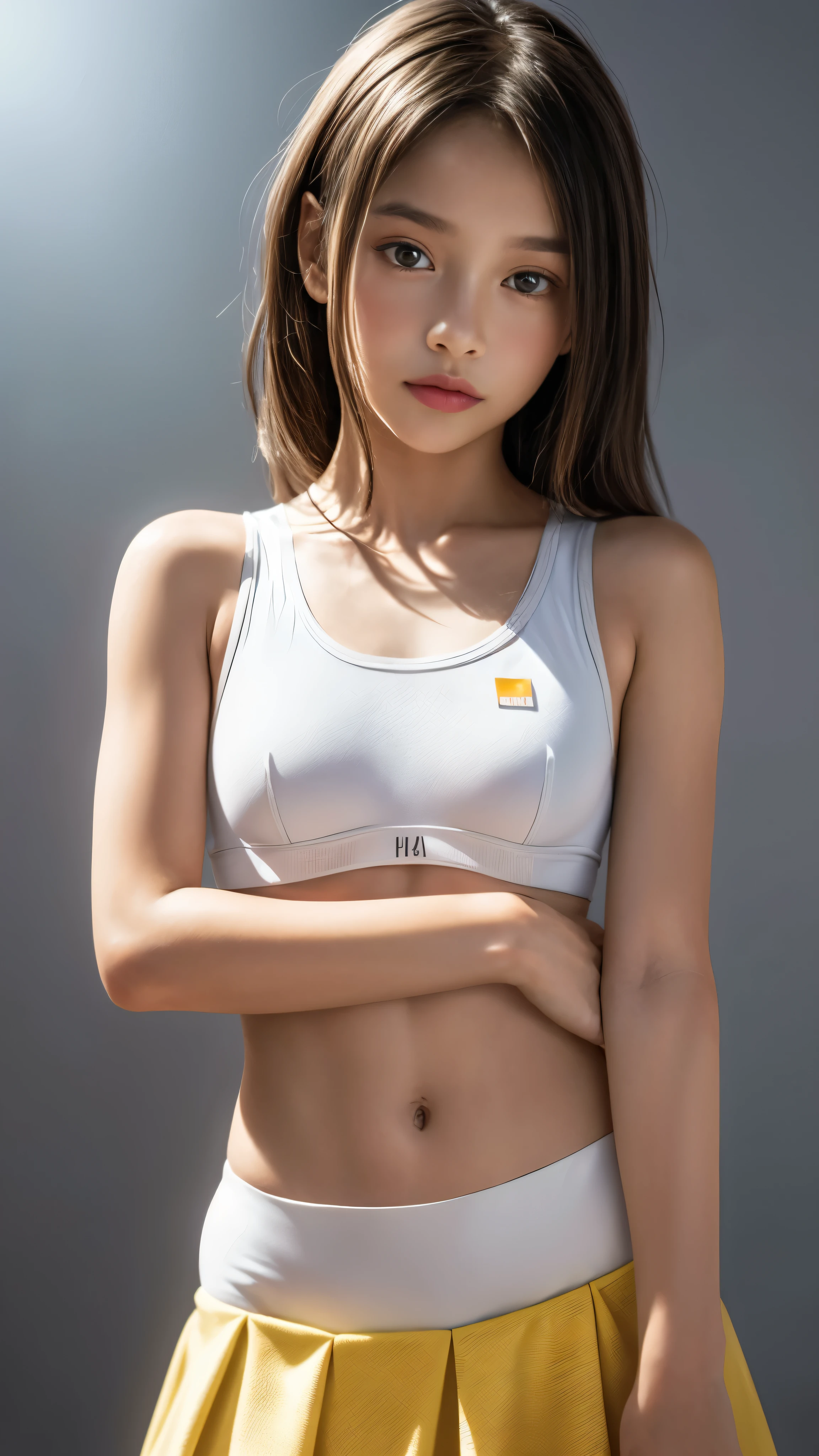 ((highest quality)), ((masterpiece)), (be familiar with:1.4),3D, Images of beautiful swimsuit women,nffsw(high dynamic range),ray tracing,NVIDIA RTX,super resolution,unreal 5,scattered below the surface,PBR texturing,Post-processing,anisotropic filtering,written boundary depth,maximum clarity and sharpness,multilayer texture,Albedo and specular maps,surface shading,Accurate simulation of light-matter interactions,perfect proportions,octane rendering,two-tone lighting,wide aperture,Low ISO、White balance、Rule of thirds、8,000 students、(())(((silk sports bra,silk micro mini skirt))),(((blonde)))