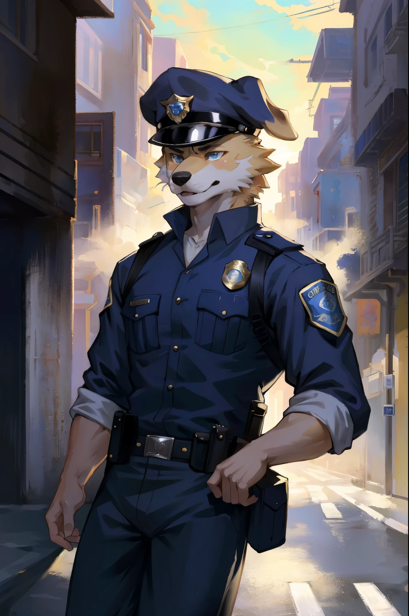 top quality, best quality, highres, masterpiece, super high resolution, detailed background, street, gasping for air(super handsome boys, dog)police officer, swat, police uniform, 6+boys, 6+girls, absurdres(highly detailed beautiful face and eyes)perfect anatomy, good lighting, volumetric lighting, cinematic shadow(kemono, furry anthro),