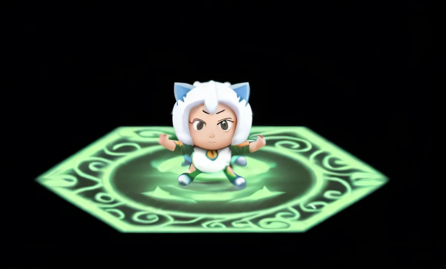 highest quality, Green wind aura