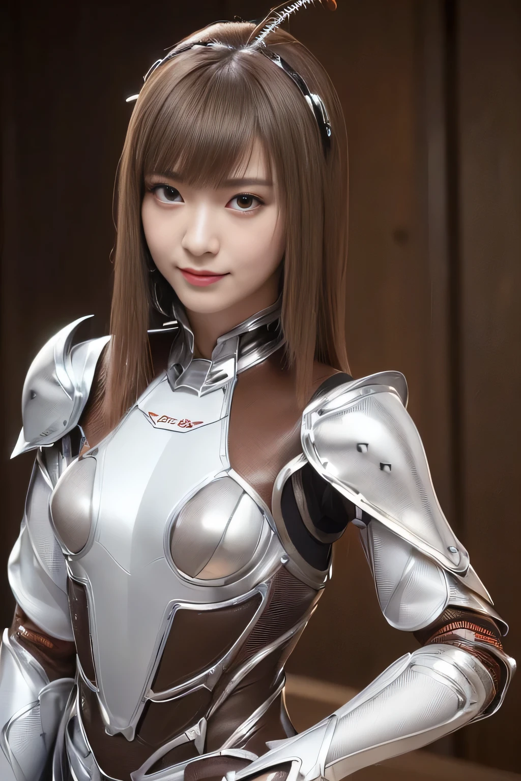 (High resolution,masterpiece,highest quality,Very detailed CG, anime, official art:1.4), realistic, photograph, amazing detail, everything is complicated, shiny and glossy,Amazing number of layers, 8K wallpaper, 3D, sketch, cute, figure,( alone:1.4), perfect female proportions,villain&#39;s daughter, (Fusion of dark brown cockroach and lady:1.4), (brown cockroach woman:1.2), (brown cockroach woman:1.2), (Fusion:1.2), (alone:1.4), (evil smile:1.2), muscular, abs, (Cockroach brown exoskeleton bio insect suit:1.4), (Cockroach brown exoskeleton bio insect armor:1.2), (brown transparent cockroach feathers:1.4), (Antennae of brown cockroaches:1.3),