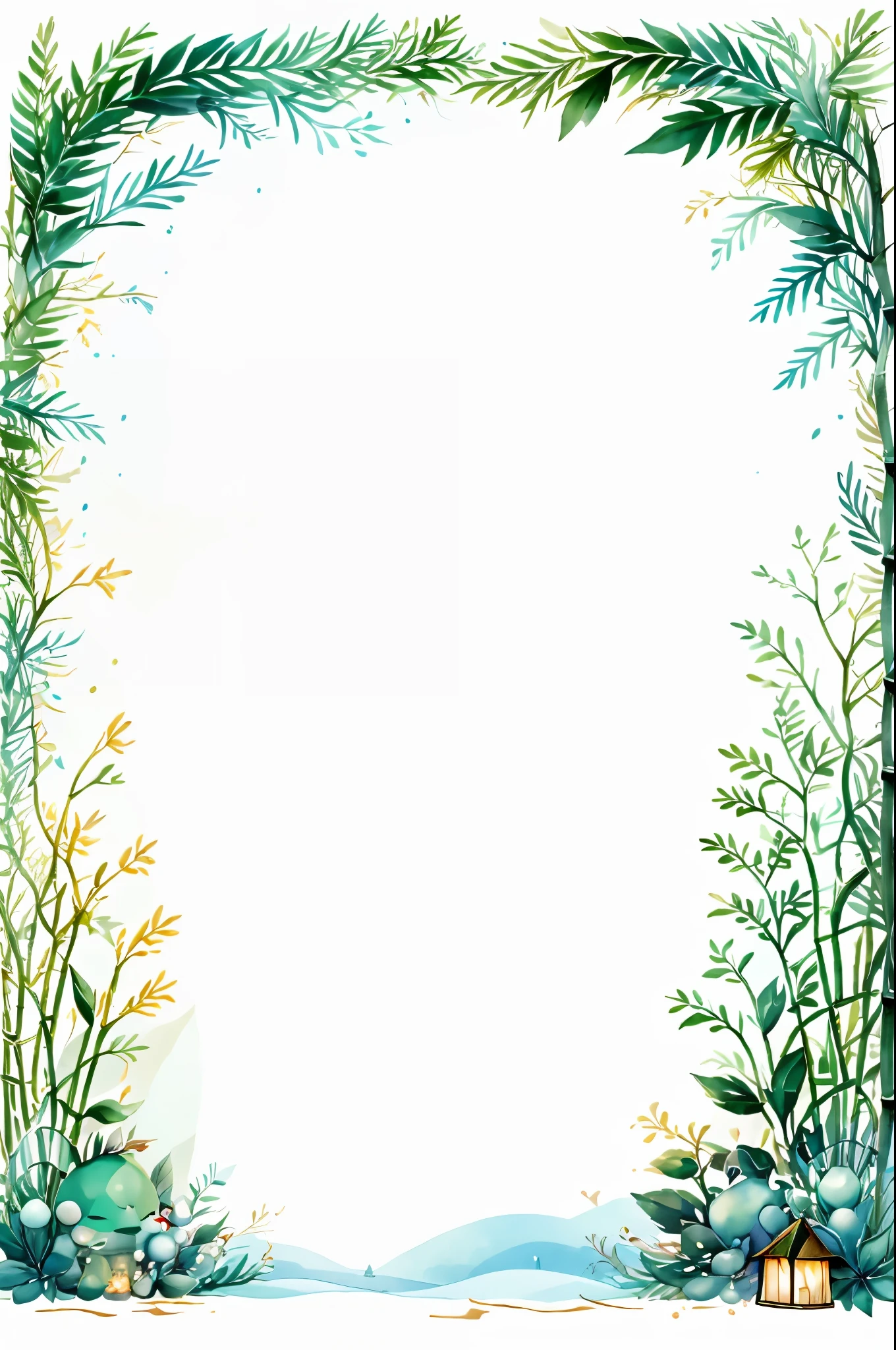 Winter Frame,bamboo,bamboo forest,bare tree,bone,branch,cactus,coconut,dark skin,flower,flower pot,grass,ice,ivy,jungle,ladybug,leaf,leaf background,leafeon,lily \(flower\),lily of the valley,morning glory,multiple girls,no humans,palm leaf,palm tree,plant,plant girl,pokemon \(creature\),potted plant,seaweed,snivy,spring onion,tanabata,tanzaku,thorns,tree,vines,watering can,white background,wisteria,blank middle
