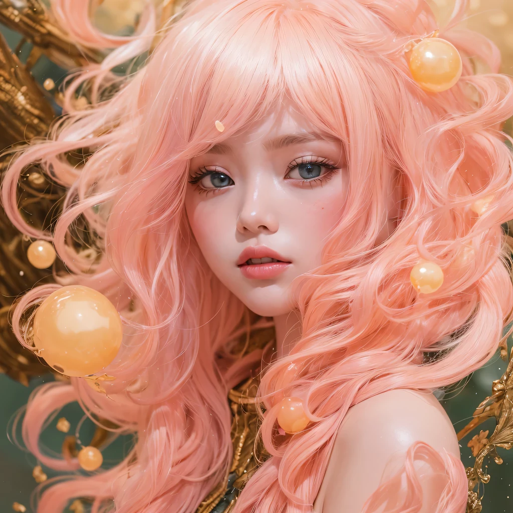 Peach Velvet Series,Peach-colored flull颜色,enamel,agate,A flesh-colored world,Blood Blue Maiden 32k(masterpiece,HD,Aoyama Pond,Ultra high quality,32k)Bright pink long flowing hair,blood pool,Ziddink, a color,Grumpy (After greeting), (Linen scarf), fighting stance, looking at the ground, light pink long hair, Floating bright blue, Fire cloud gold headdress, Chinese long-sleeved gold silk burgundy garment, (Abstract metaverse splash:1.2), White background,Peony flower vitality protector(realistically:1.4),Peach-colored flull,Smoke on the road,The background is very pure, high resolution, detail, RAW photos, Sharp Re, Nikon D850 film photo by Jefferies Lee 4 Kodak Portra 400 camera F1.6 guns, colorful, Ultra-realistic and vivid textures, dramatic lighting, Unreal Engine Art Station Trend, Sinest 800,Long flowing girl peach hair,Huge colorful bubbles light pink
