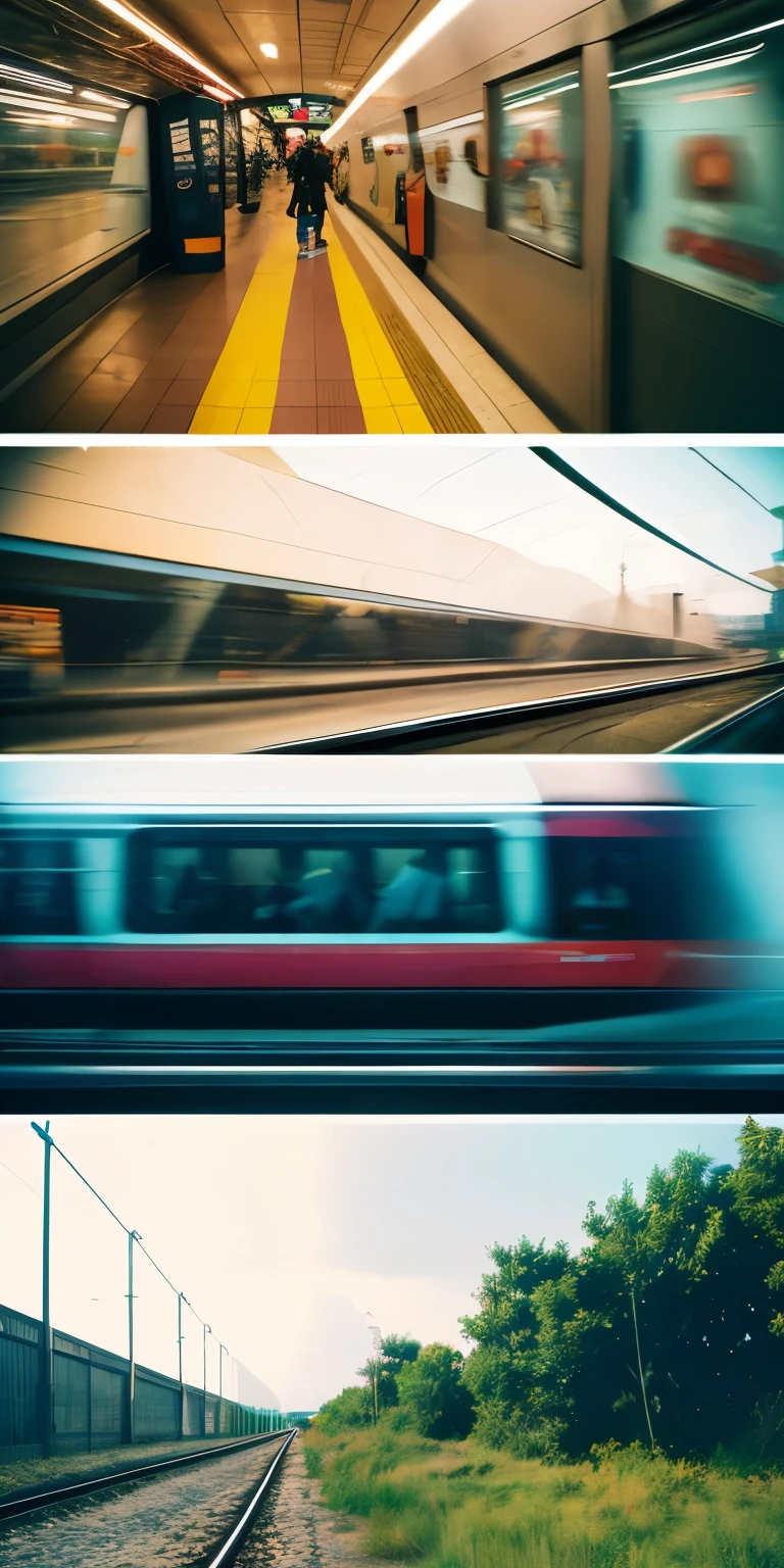 Subway running scenery vehicle