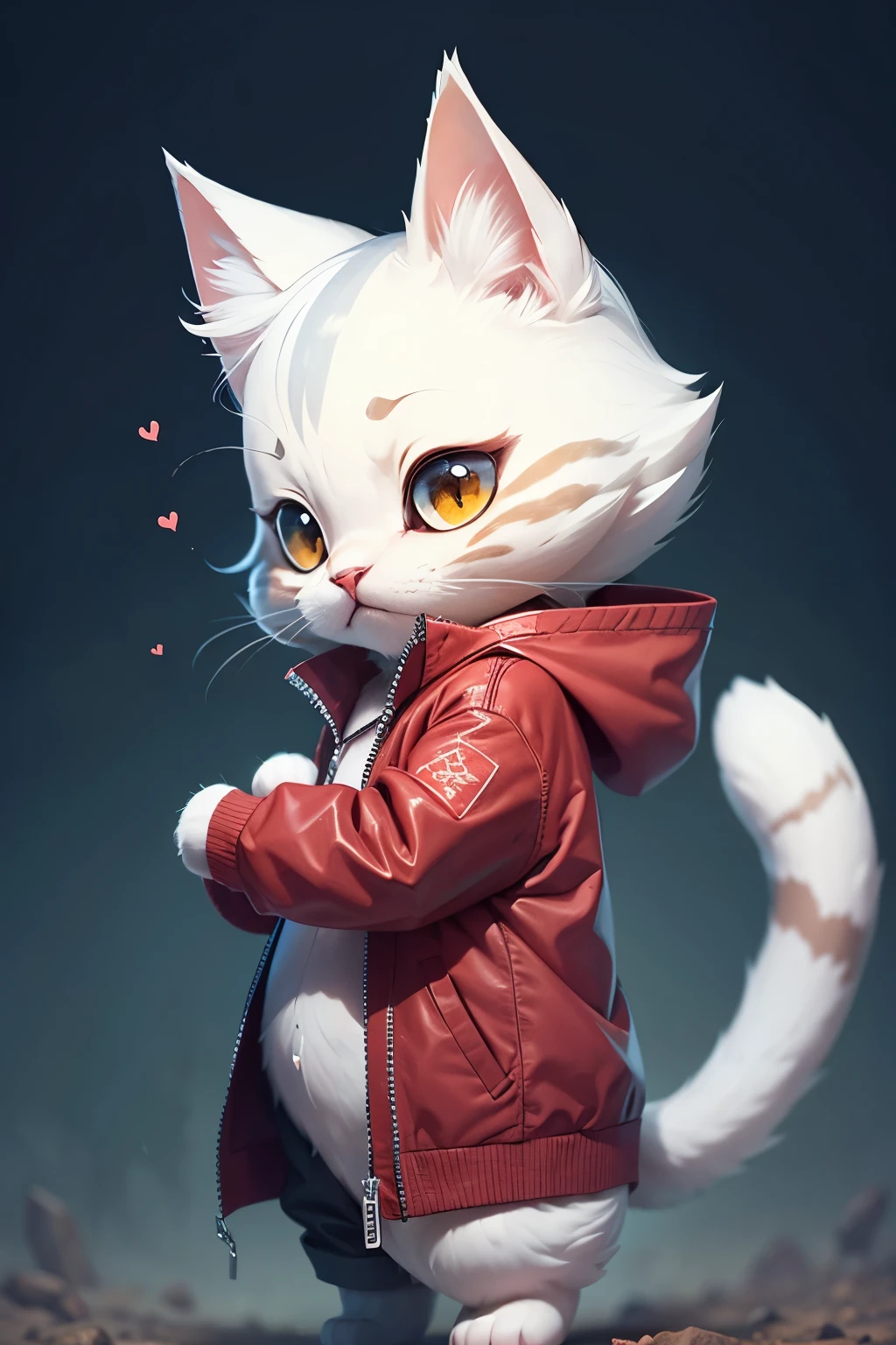 White puppet cat