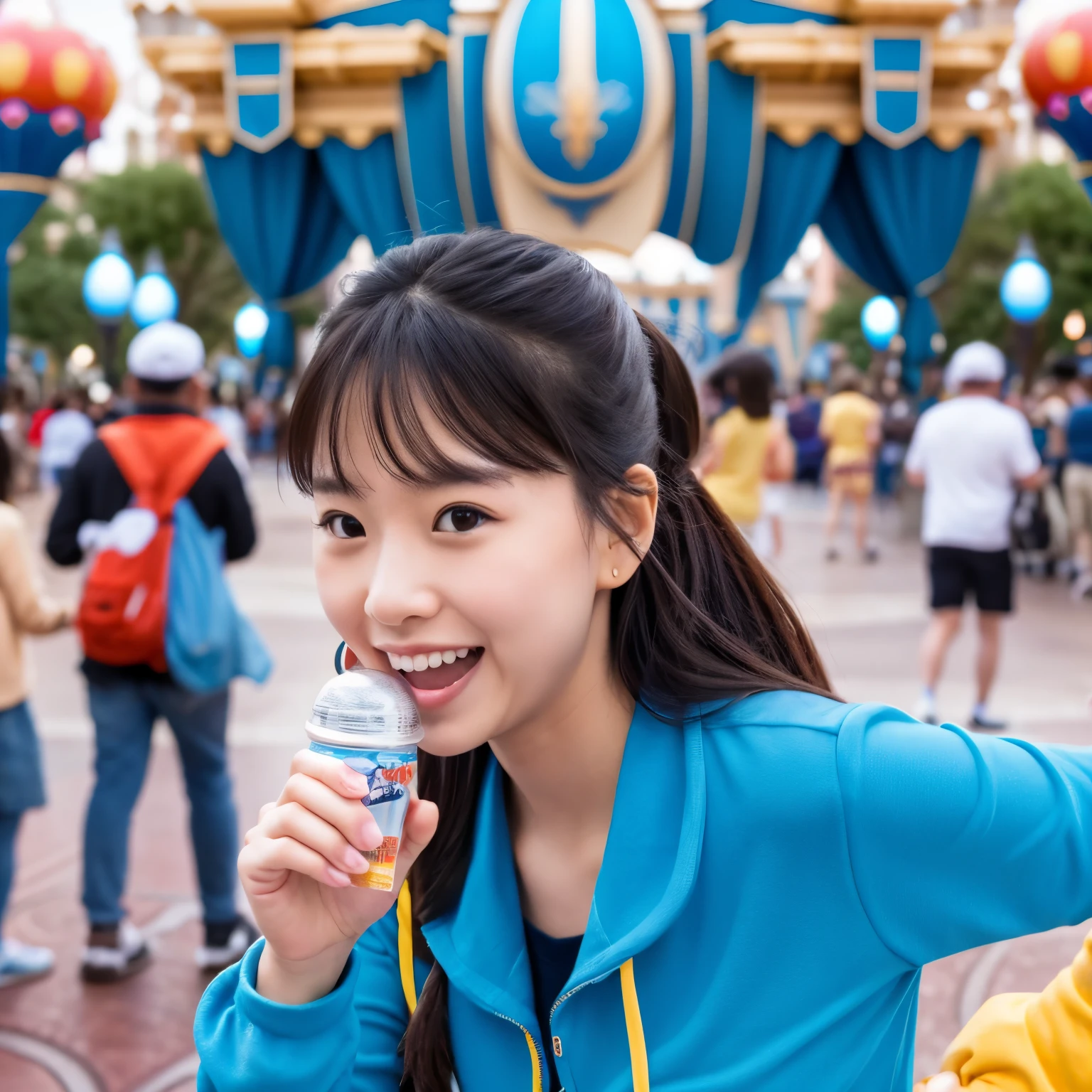 8k,4k,best quality,Having fun at Disneyland