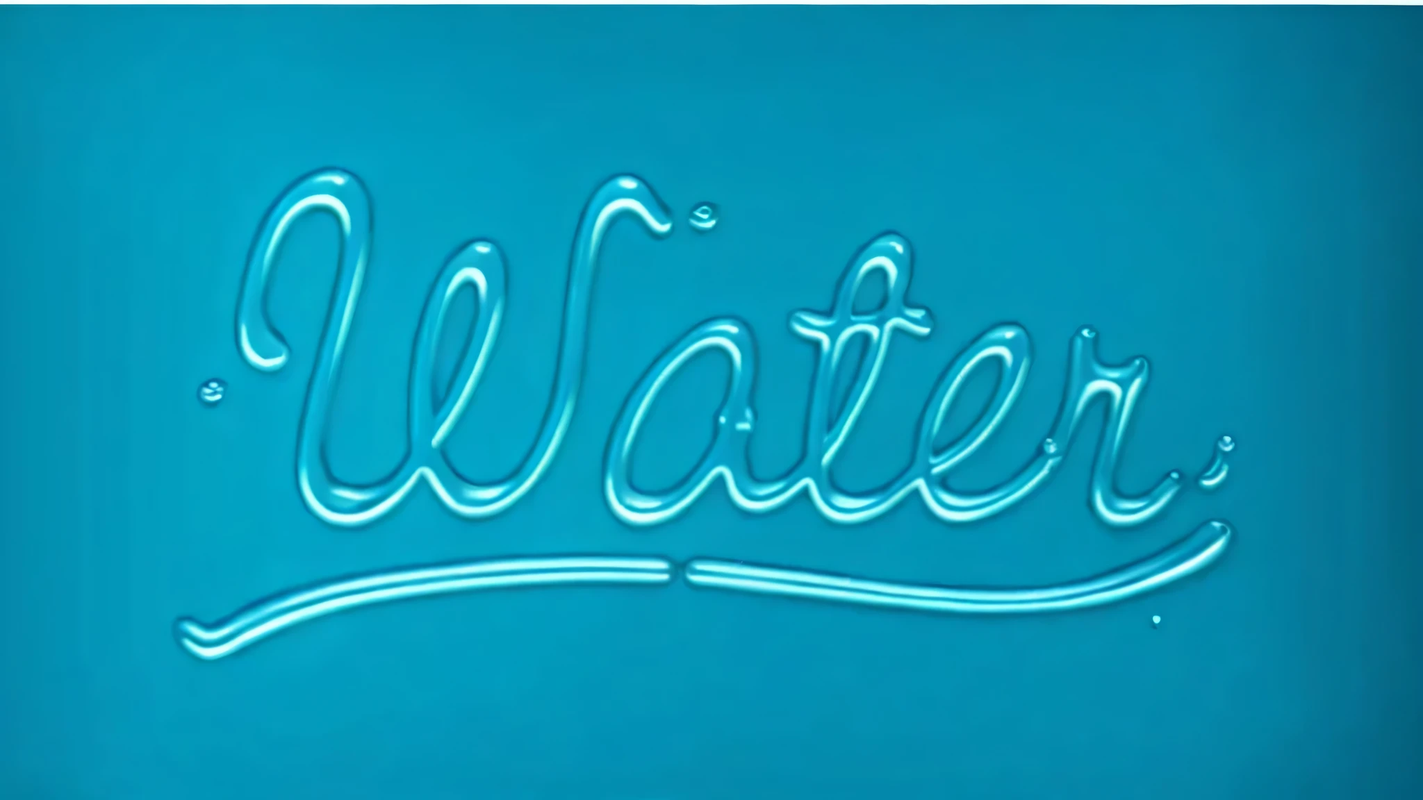 a close up of a neon sign that says water, water water, water, photoshop water art, water art photoshop, watery, ultra detailed water, detailed water, water element, water-cooled, waterfals, realistic water, water manipulation photoshop, volumetric water, watermark, water type, water to waist, made of water, flowing lettering