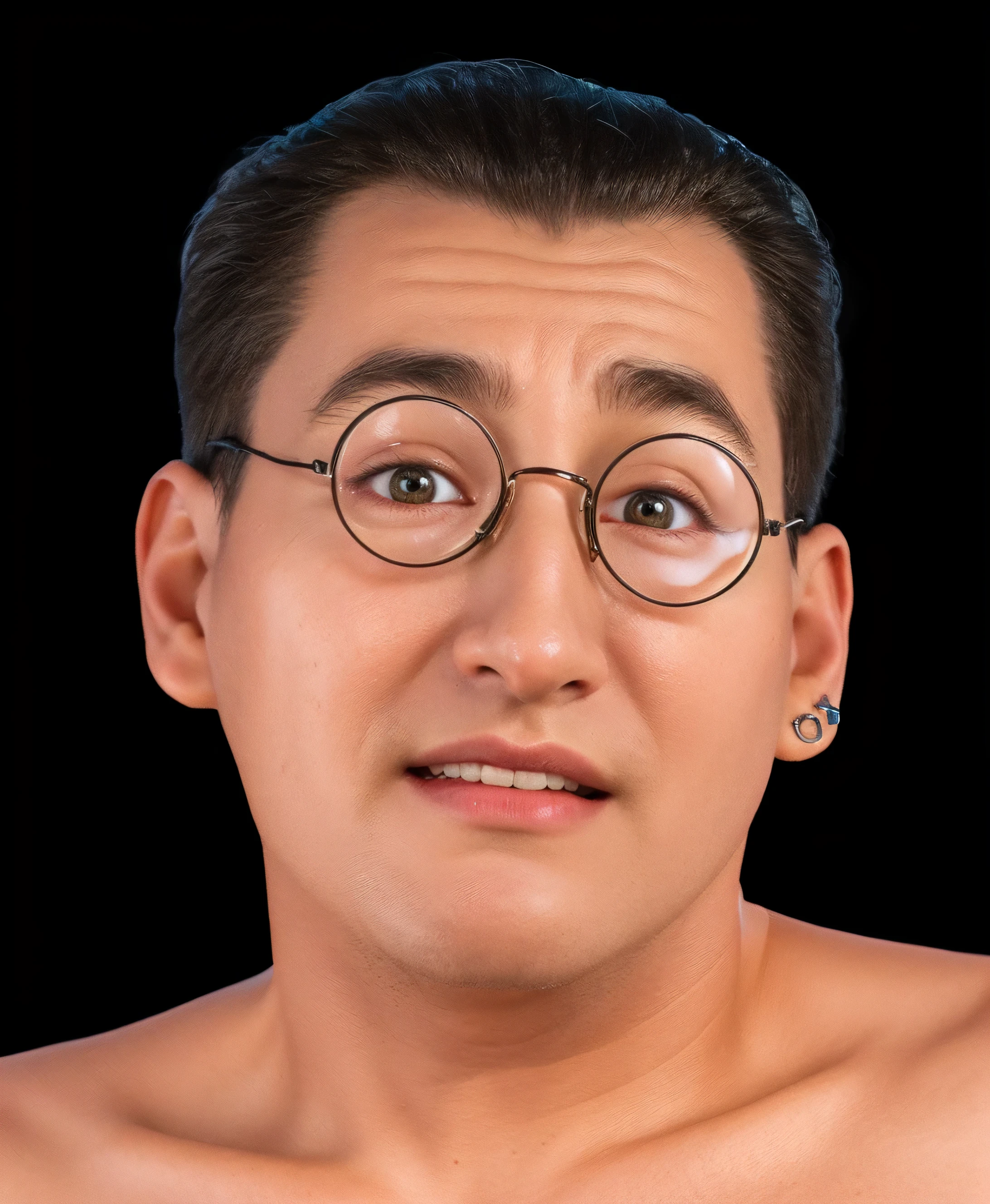 man , male with no shirt, a white skin man, scared man, handsome young man, digital art, detailed digital art, beautiful light, reflective, best quality, 4k, masterpiece:1.2, ultra-detailed, realistic, vivid colors, The image of the highest quality, ensuring every detail showcased perfectly. It in 4k resolution, allowing viewers to immerse themselves in the richness of the colors and intricate details. The realistic rendering. reflecting, high-resolution image, realistic rendering, rim light, multiple light sources, rim light, sharp post effects render, (glossy metallic texture with multiple big light probe refractions), perfect cgi, cgi art created only with gradients, smooth silhouette,
