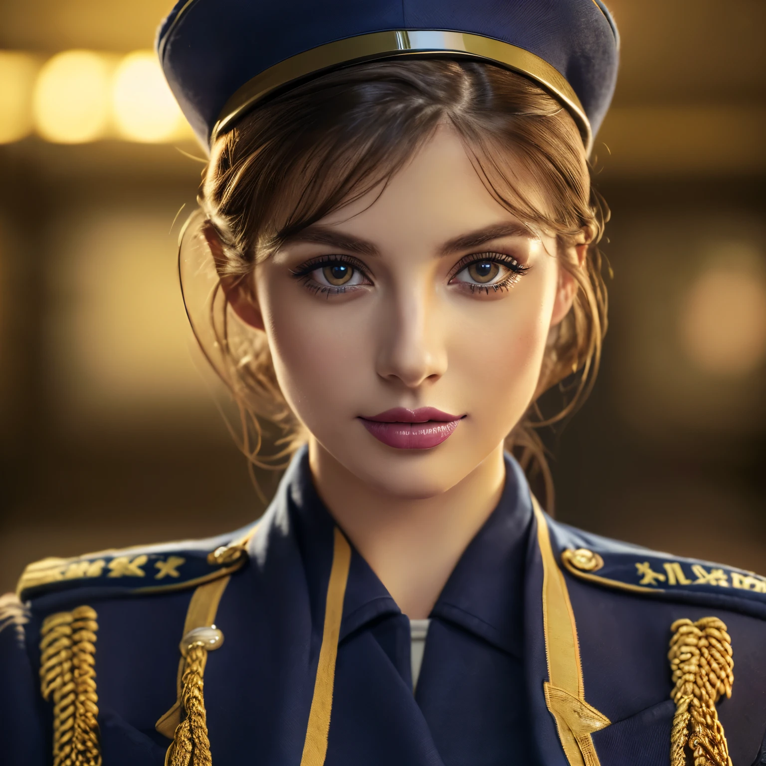 (8k, RAW photo, best quality, masterpiece:1.2), (realistic:1.3), (photorealistic:1.3), ultra-detailed, (high detailed skin:1.2), 8k uhd, dslr, soft lighting, high quality, film grain, Fujifilm XT3, best quality, beautiful lighting, modelshoot style, (extremely detailed CG unity 8k wallpaper, hasselblad award winner), Soviet woman, in the uniform of the future empire of the USSR, detailed face, cinematic lighting, photorealistic, dramatic atmosphere, octane render, unreal engine 5, trending on artstation, high quality, ultra wide angle, sharp focus, cinematic, hyper realism, high detail, photo realistic, poster, volumetric lighting, very detailed faces, 4k, 8k