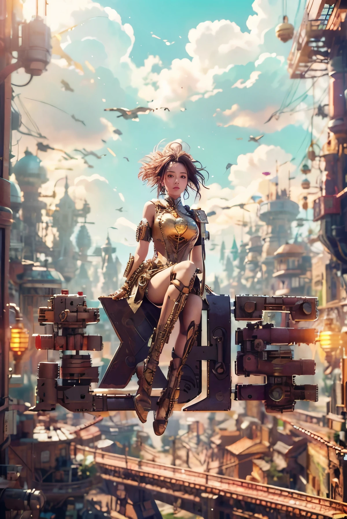 (number art,steampunk)，Metal signs, gears, wires, cables, sparks, screws， (3d sculpture，rendering by octane，volumettic light，Natural soft light，), (super delicate:1.2, lose focus:1.2, extremely colorful, Cinematic Lighting, Chiaroscuro,Ray Tracing), Masterpiece, super rich,super detailed,8k,meccog, high res