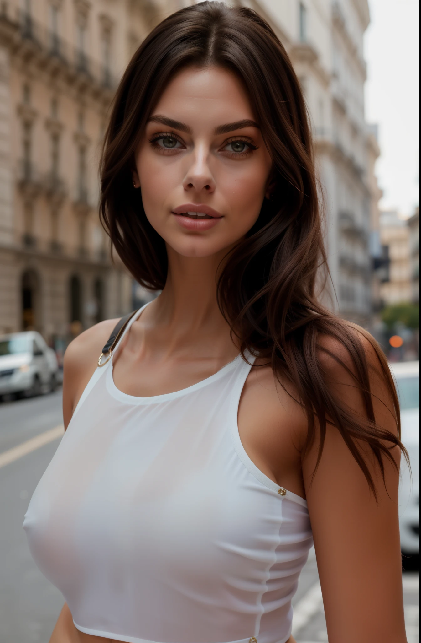 mulher arafada de regata branca parada na rua com moto ao fundo, Julia Sardenha, 2 modelo feminino de 4 anos, retrato emily ratajkowski, Victoria Gavrilenko, Angelina Stroganova, Anna Nikonova aka Newmilky, Retrato de Sophie Mudd, linda modelo feminina, linda jovem modelo, cabelos castanhos e um corpo perfeito, modelo muito lindo