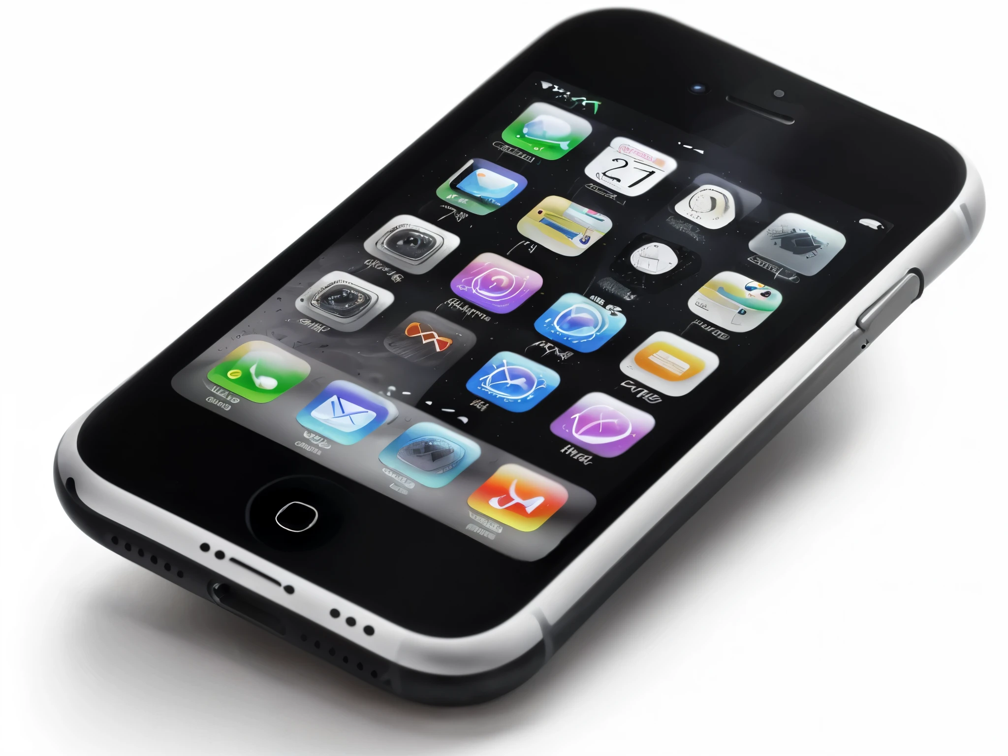 creates the image of the iPhone M68 on a white background, the first iPhone released