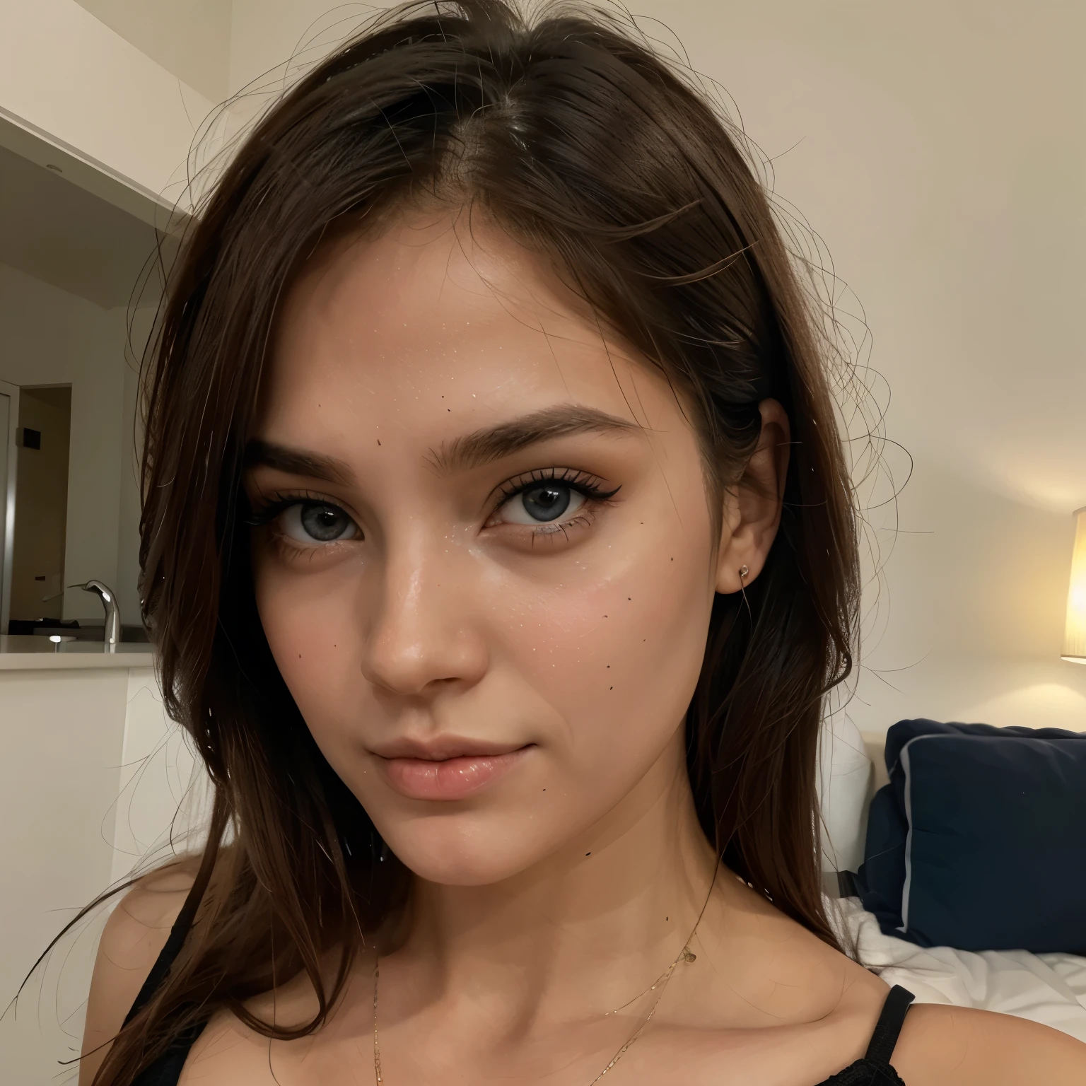 Chica rubia, ojos azules, 18 years, modelo, ojos penetrantes, labios gruesos, arched eyelashes, nariz perfecta, sexy pero con ropa