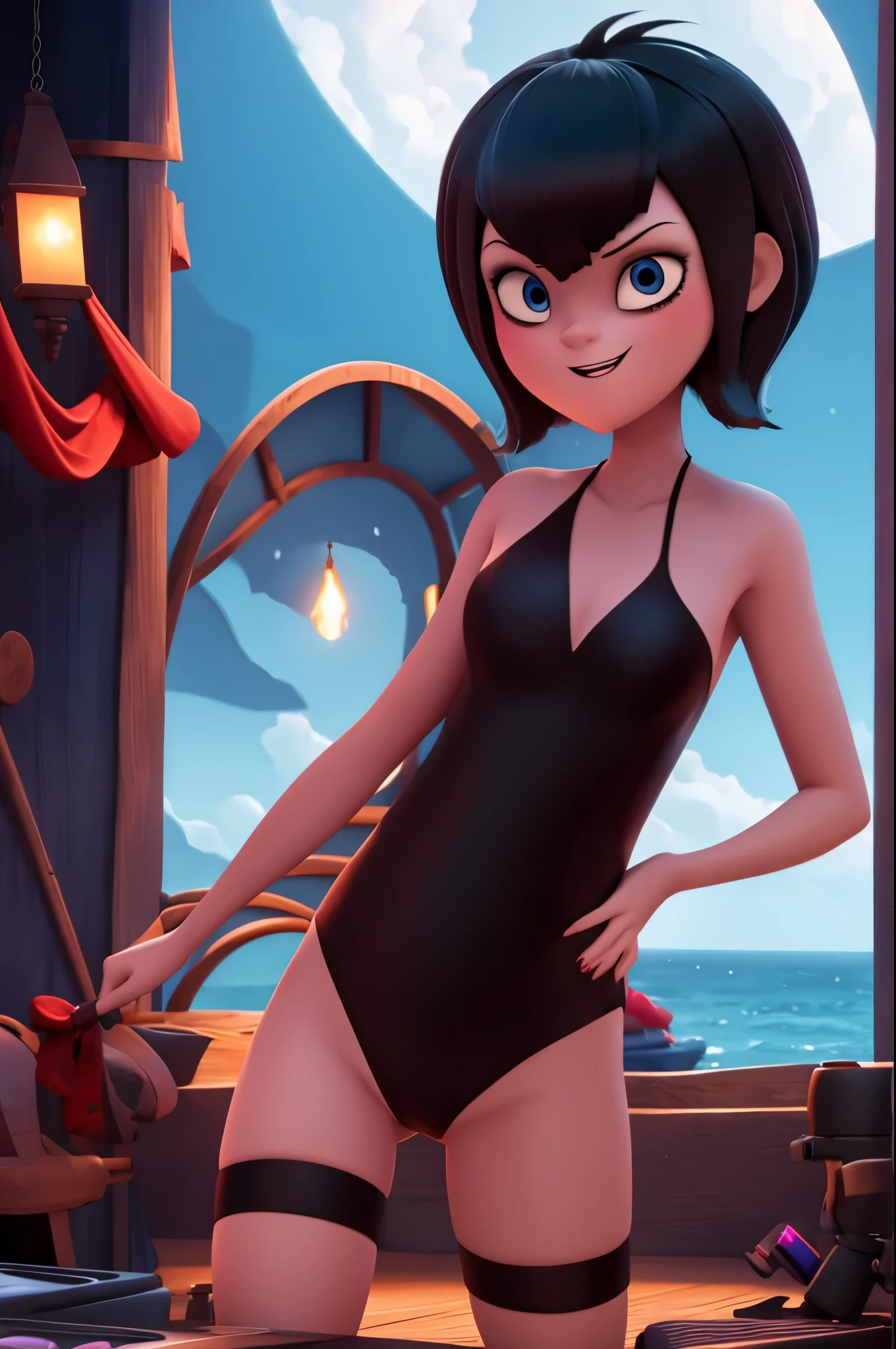 mavis dracula,swimsuit,crotch view,HD,HIFI,8k,
