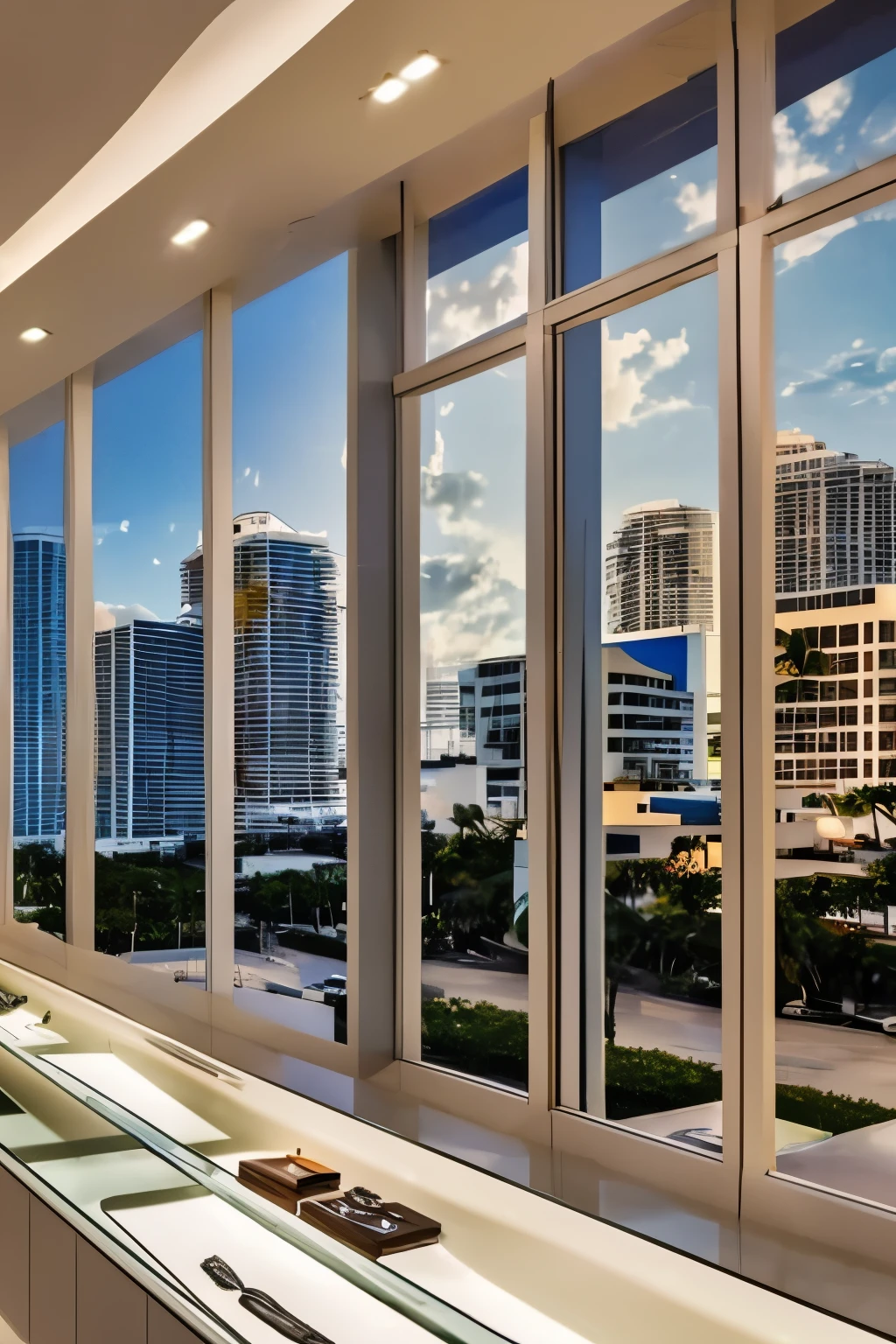view from the window of a jewelry office in miami 