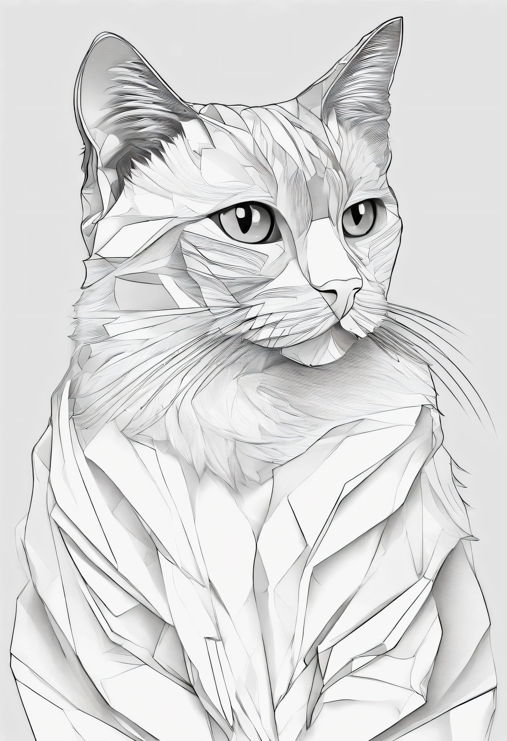 Create a page from a stress-free coloring book, highlighting the graceful Birman cat breed. O estilo deve ser cartunesco, with thick lines for easy filling and no presence of colors. The Burmese cat should be portrayed in an elegant and serene pose, enhancing your beauty and majestic appearance.
O fundo ao redor do gato deve ser simples, com um fundo completamente branco, allowing children to focus on the fun of coloring. Add details that reflect the Burmese cat's calm, endearing nature, like a soft rug or comfortable cushion.
Make sure to leave plenty of room for kids to let their imagination run wild as they color the Birman cat with their favorite colors.. This coloring page aims to provide a relaxing and enjoyable experience, oferecendo aos jovens artistas uma oportunidade sem estresse de dar vida ao encantador gato Birman.