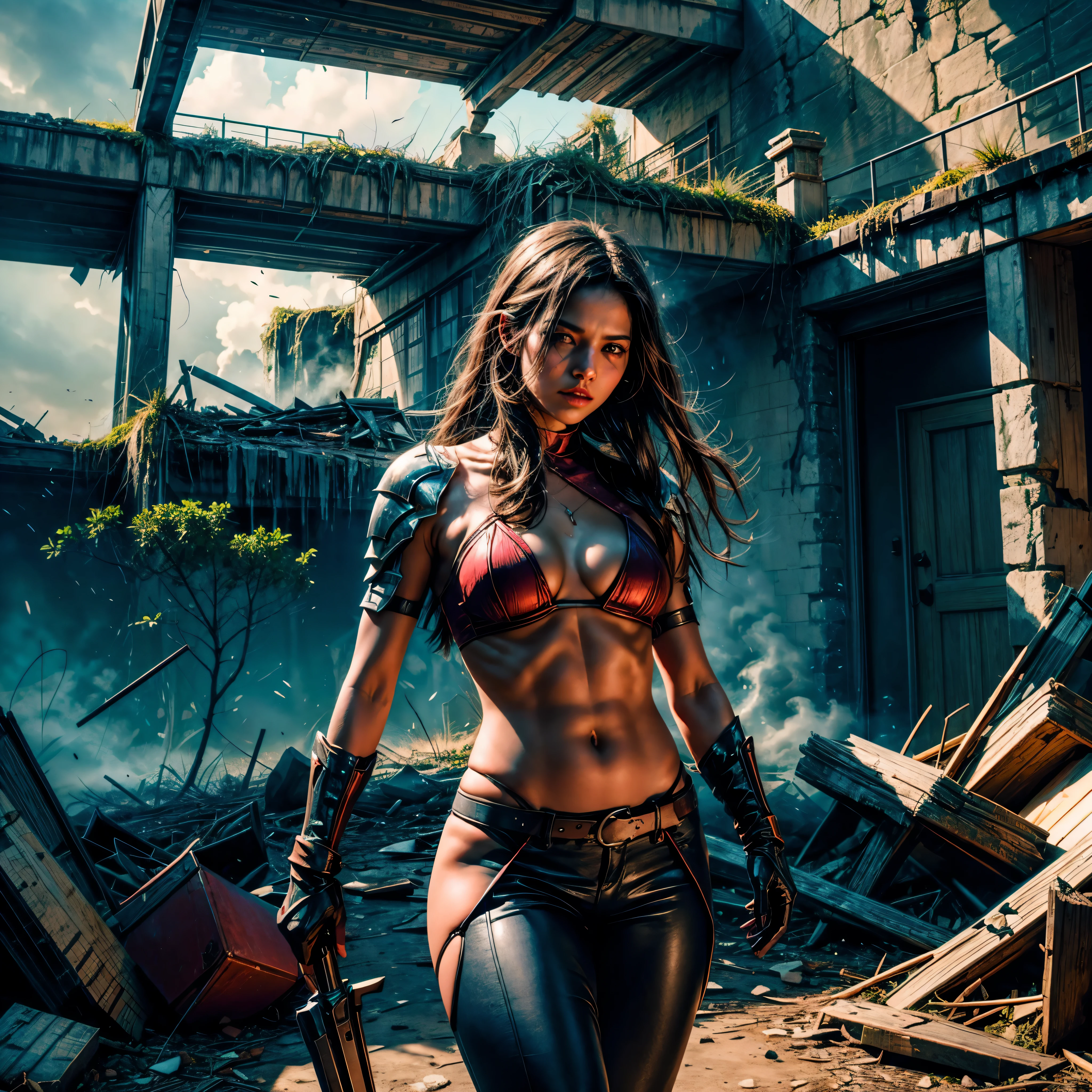 "Abandoned City, post-apocalyptic, desolate, crumbling architecture, overgrown with plants, eerie atmosphere, abandoned vehicles, hauntingly beautiful, dramatic lighting, rusted metal, decaying buildings, nature reclaiming the urban landscape." The consequences of a big war, heroic battle scene, epic battle scene, Siege ultra_high-def ultra_Photo-realistic optimal ultra_high-quality opengl-shaders ultra_high-details accurate reflex ultra_high-res perfection volumetric lightning improved Octane_rendues UHD XT3 DSLR HDR 3dcg analogiques extatiques symmetrical onyx rubis summon floraison invoque viceroy magic incandescente creature CGSCOSITY butterfly Cristallines Monarch wings sundrop flash blow glow opale straight chrome flat lava bands population Tourmaline plasma "Niagara Falls" hearth glass mirror monster Fire Blast Flame saturate luminescence backlight shadow Chef-D' tattoo Bruce_Weber sex naked nsfw varied multi etc. --v 6 --s 1000 --c 20 --q 20 --chaos 100