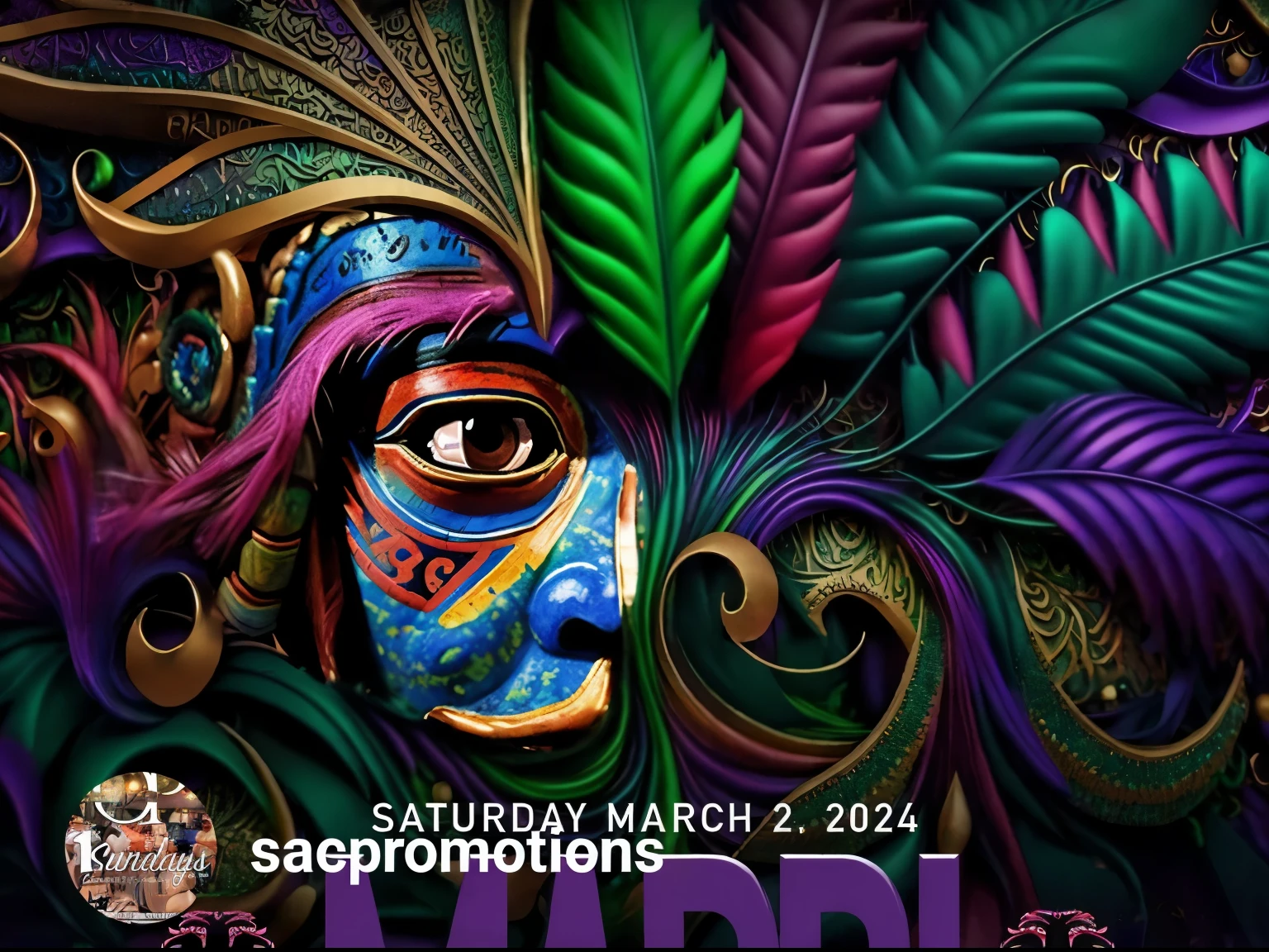 Mayan mask colorful hyperrealistic and hyper-detailed