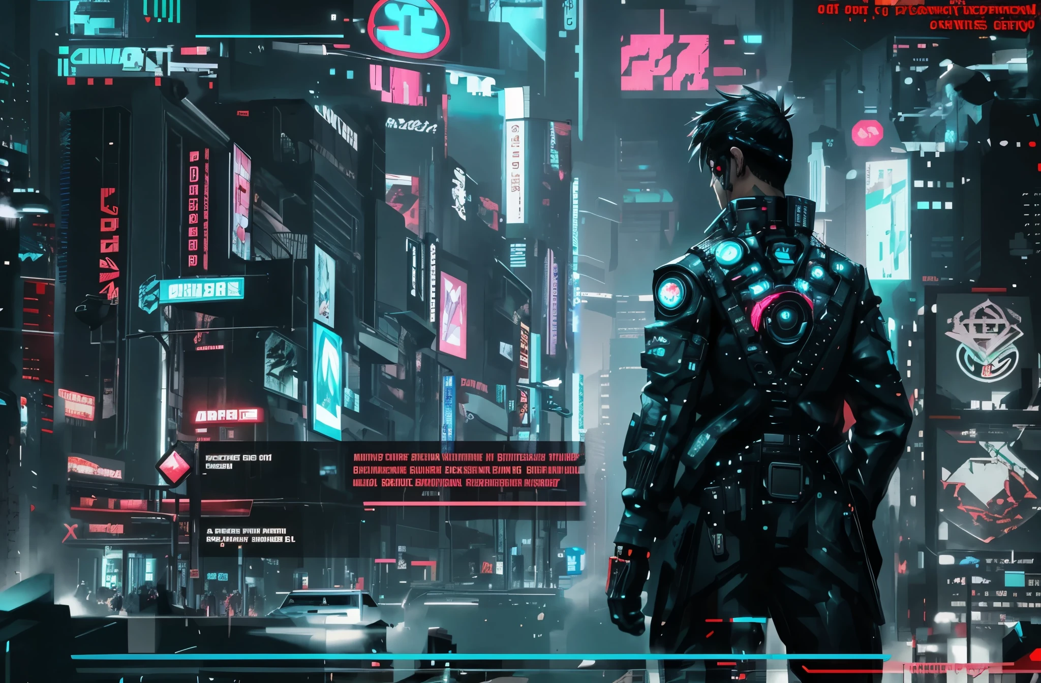 The interface of this Mobile game in Cyberpunk style is an outstanding example of gamer design. This stunning, delightful and absolutely gorgeous interface leaves a wonderful impression and sets completely new standards in the visualization of gameplay. All interface texts are legible and easy to read. The title of the interface says “‎MarkUI”; the title itself is written in an incredibly expressive font. 