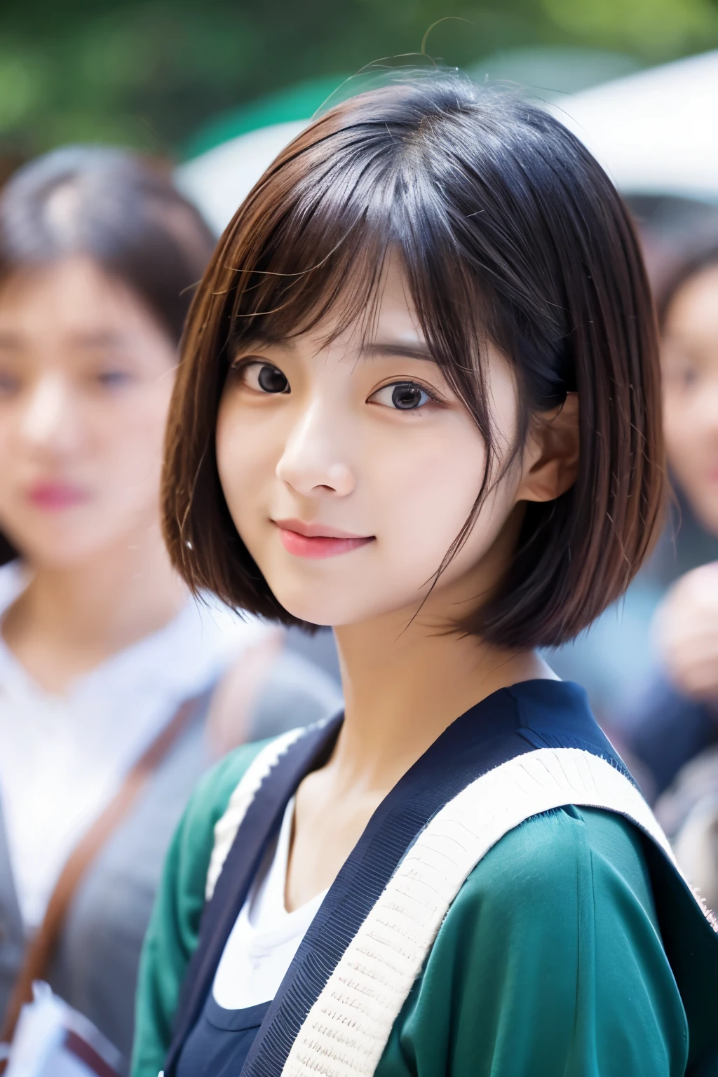 student girl korean short hair beauty beautiful face Idol