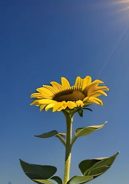 draw a picture with two sunflowers to show the stem and one sunflower will be higher than the other