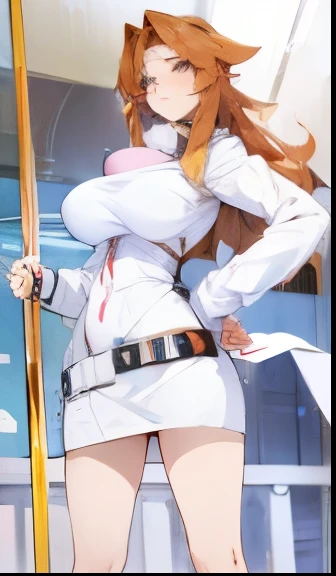 Girl with big breasts and big ass masturbating anime style