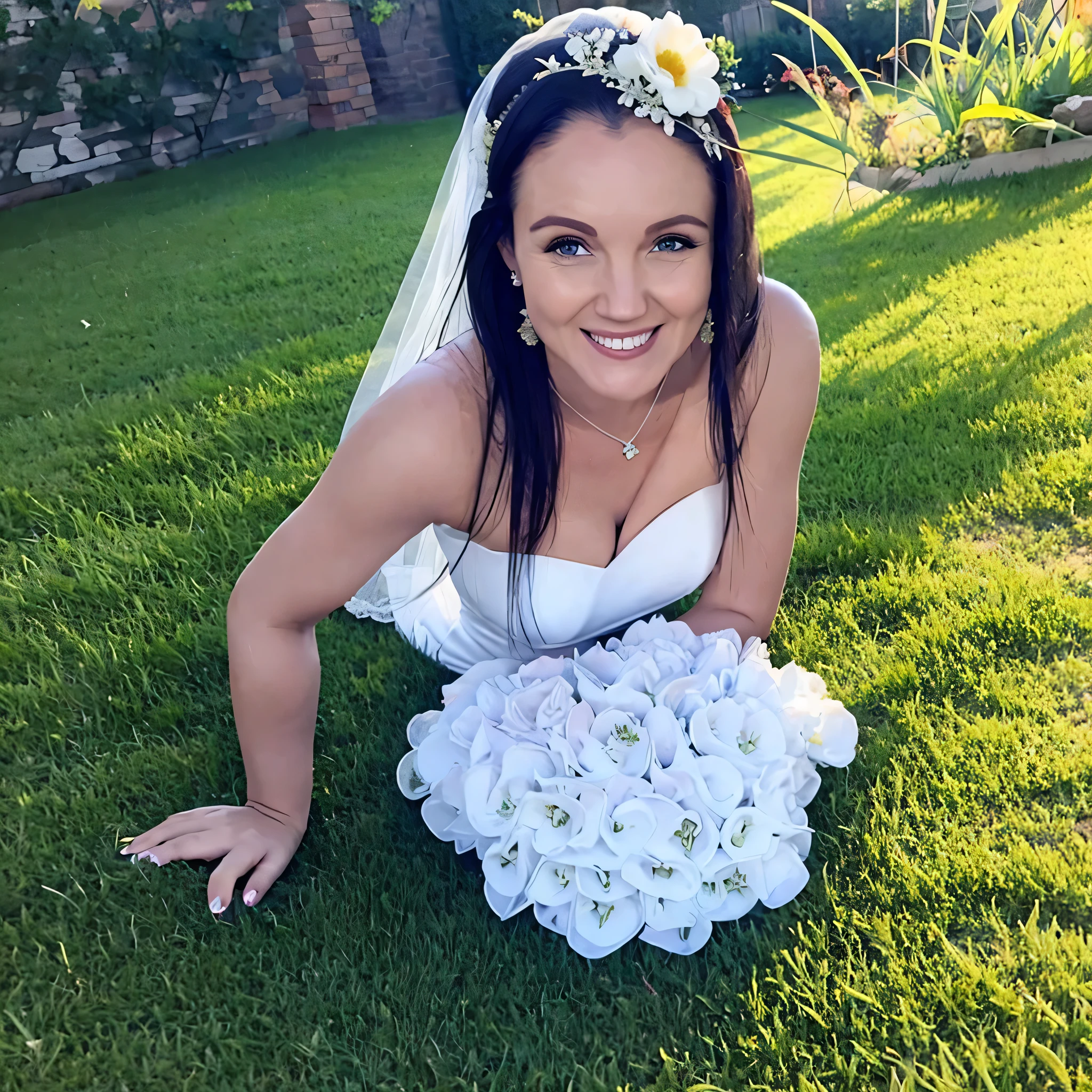 (masterpiece, best quality:1.2), 1girl, solo, amazing wedding dress, 1 girl, single, full length, full body, perfect face, perfect body, great smile, beautiful eyes
