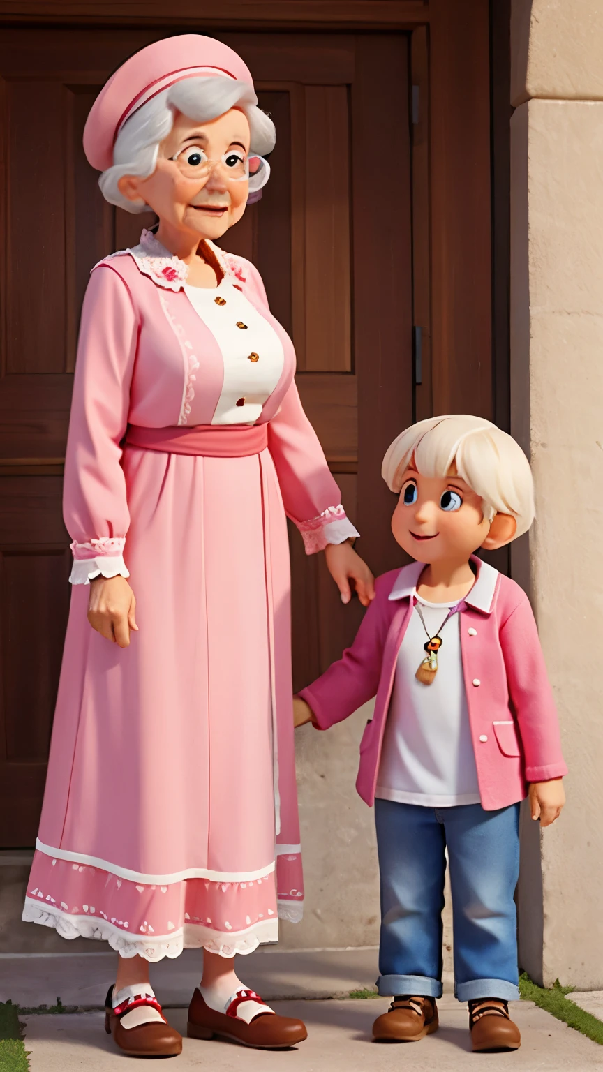 Grandma and her grandsan