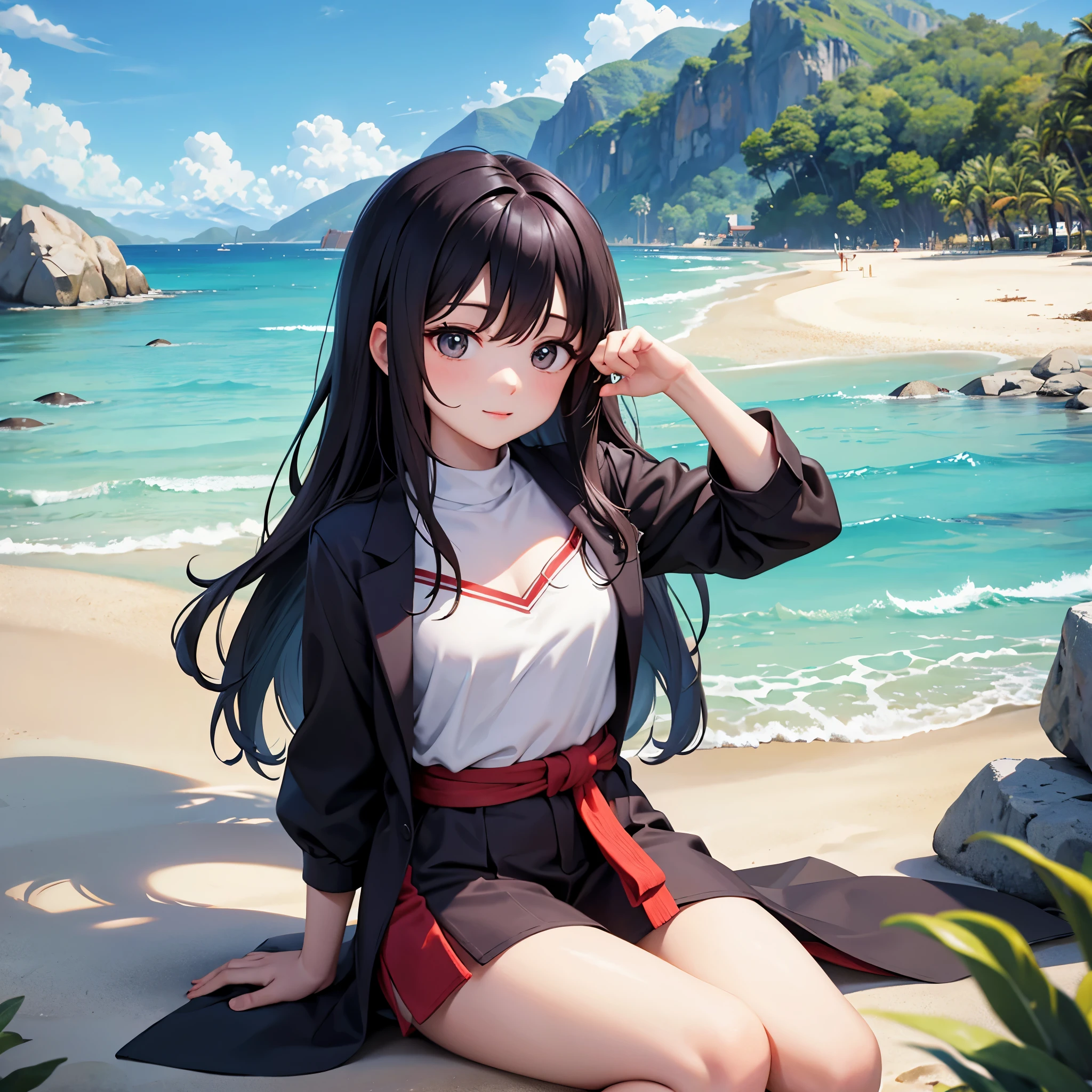 solo leveling cha hae in en la playa