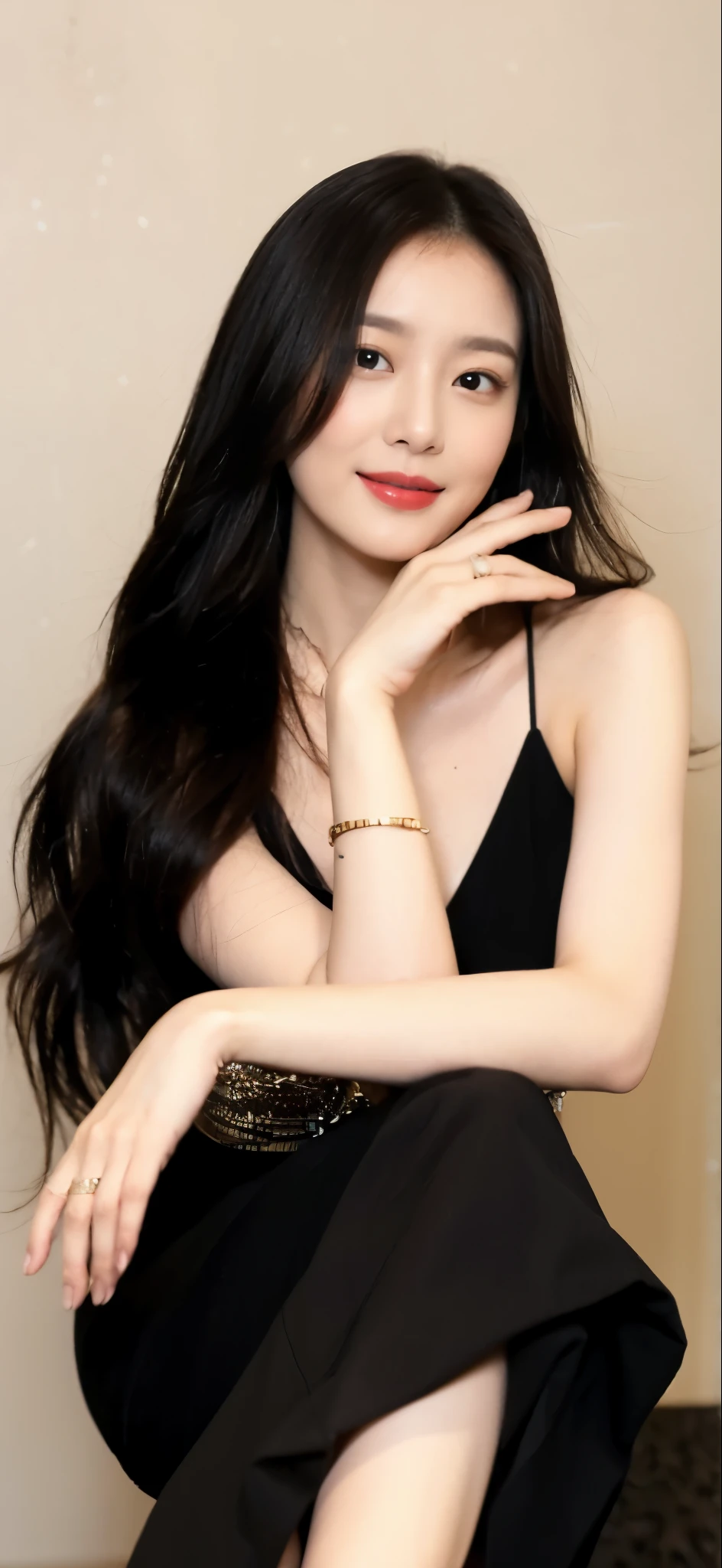 ((Masterpiece, Top image quality, high resolution、alone、skin shiny))(on the table, best quality, actual, super detailed, meticulous, high resolution, 8k wallpaper), Close-up portrait of a beautiful woman, like, smiling, light brown messy hair, Perfect dynamic composition, 美丽meticulous的眼睛, Just like the cover of a fashion magazine, on campus,wearing gold glasses