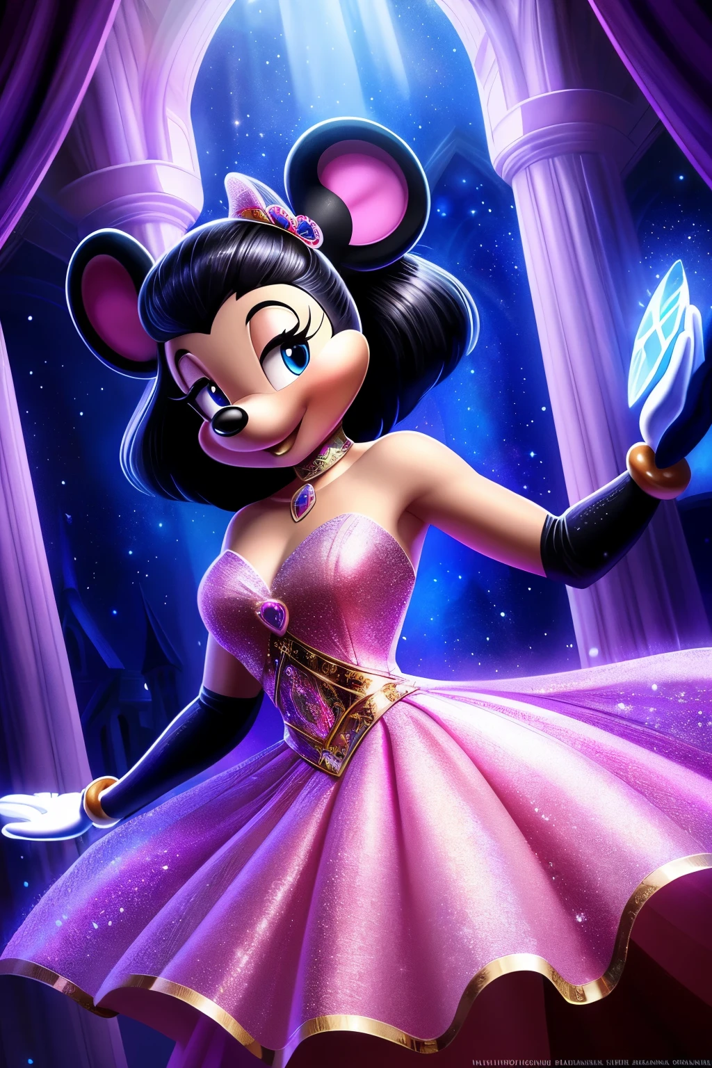 (Minnie Mouse as a super model, ((fantasy art)), 8k, ((highest detail)))
((Minnesan super model transformation)), ((fantasy realm fascination)), 8k, ((unprecedented detail and definition)),
((Minnie's magnetizing metamorphosis into a fashion icon)), ((reimagined in a whimsical world)), 8k, ((unparalleled clarity and precision)),
((Adorned in elegant, shimmering attire)), ((enchanted by ethereal lighting)), 8k, ((breathtaking detail – every curve and feature)),
((Surpassing realistic expectations