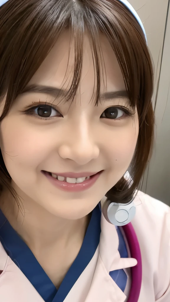 ((highest quality)), ((masterpiece)), (cinematic aesthetic:1.4) cute japanese av actress hospital photos smile Nurse Cosplay extreme detail 8K resolution