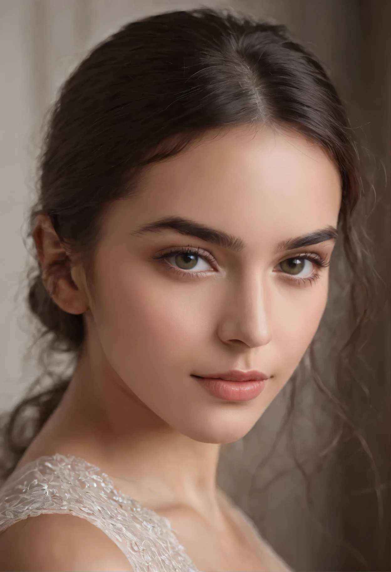 With her striking features, Isabella turns heads wherever she goes. She has a flawless olive skin tone, expressive hazel eyes, and naturally thick eyebrows. She embraces a minimalistic makeup style with a focus on enhancing her natural beauty.
