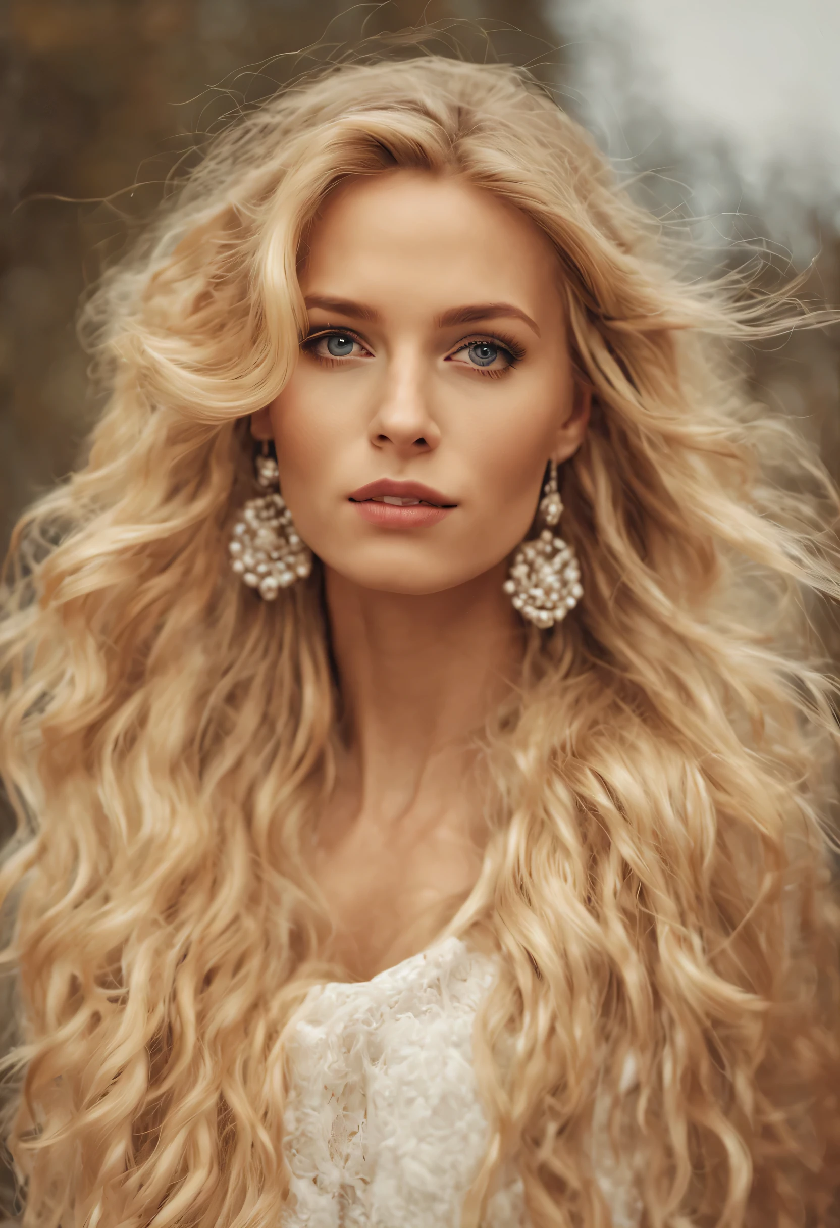 blond woman with long hair and earrings posing for a picture, a portrait inspired by Anna Boch, shutterstock, arabesque, beautiful young woman, very beautiful young woman, beautiful blonde woman, beautiful blonde girl, blonde beautiful young woman, young beautiful woman, photo of a beautiful woman, young blonde woman, a beautiful young woman, gorgeous woman