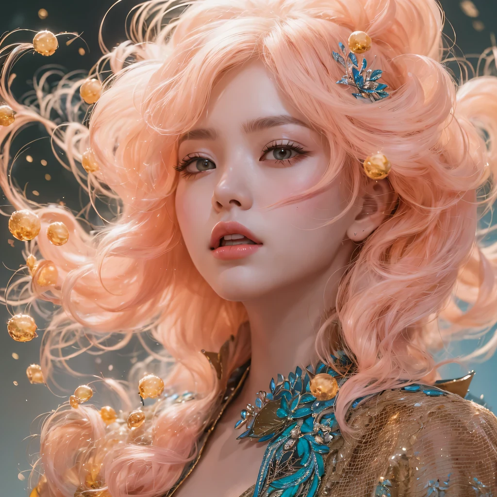 Peach Velvet Series,Peach-colored flull颜色,enamel,agate,A flesh-colored world,Blood Blue Maiden 32k(masterpiece,HD,Aoyama Pond,Ultra high quality,32k)Bright pink long flowing hair,blood pool,Ziddink, a color,Grumpy (After greeting), (Linen scarf), fighting stance, looking at the ground, light pink long hair, Floating bright blue, Fire cloud gold headdress, Chinese long-sleeved gold silk burgundy garment, (Abstract metaverse splash:1.2), White background,Peony flower vitality protector(realistically:1.4),Peach-colored flull,Smoke on the road,The background is very pure, high resolution, detail, RAW photos, Sharp Re, Nikon D850 film photo by Jefferies Lee 4 Kodak Portra 400 camera F1.6 guns, colorful, Ultra-realistic and vivid textures, dramatic lighting, Unreal Engine Art Station Trend, Sinest 800,Long flowing girl peach hair,Huge colorful bubbles light pink