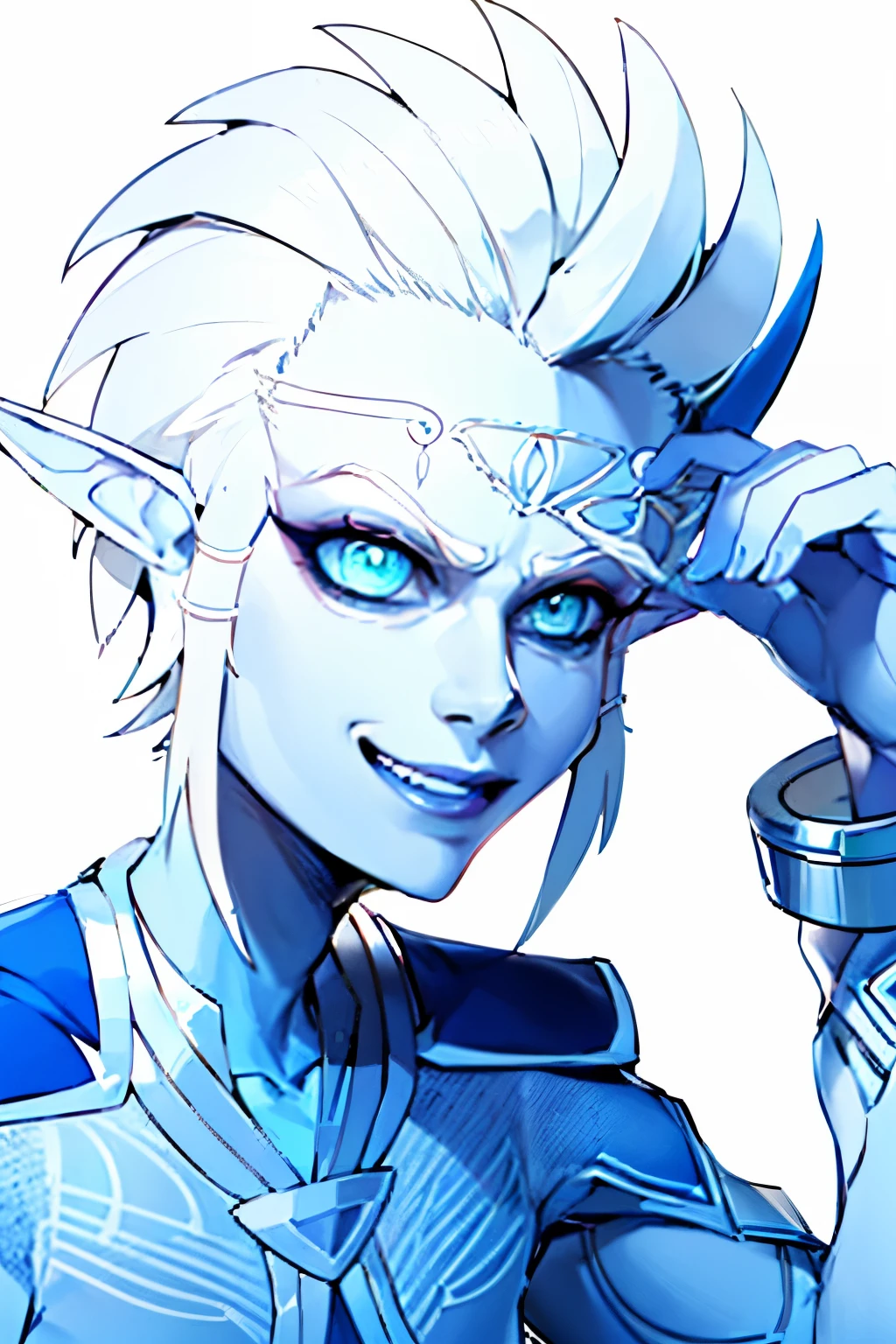 a cartoon drawing of a man, perfect lineart, intense line art, simple lineart, clean lineart, lineart, bold lineart, sharp lineart, a male elf, variable lineart, line art, a portrait of a male elf, elven character with smirk, lineart behance hd, Evil Vibes