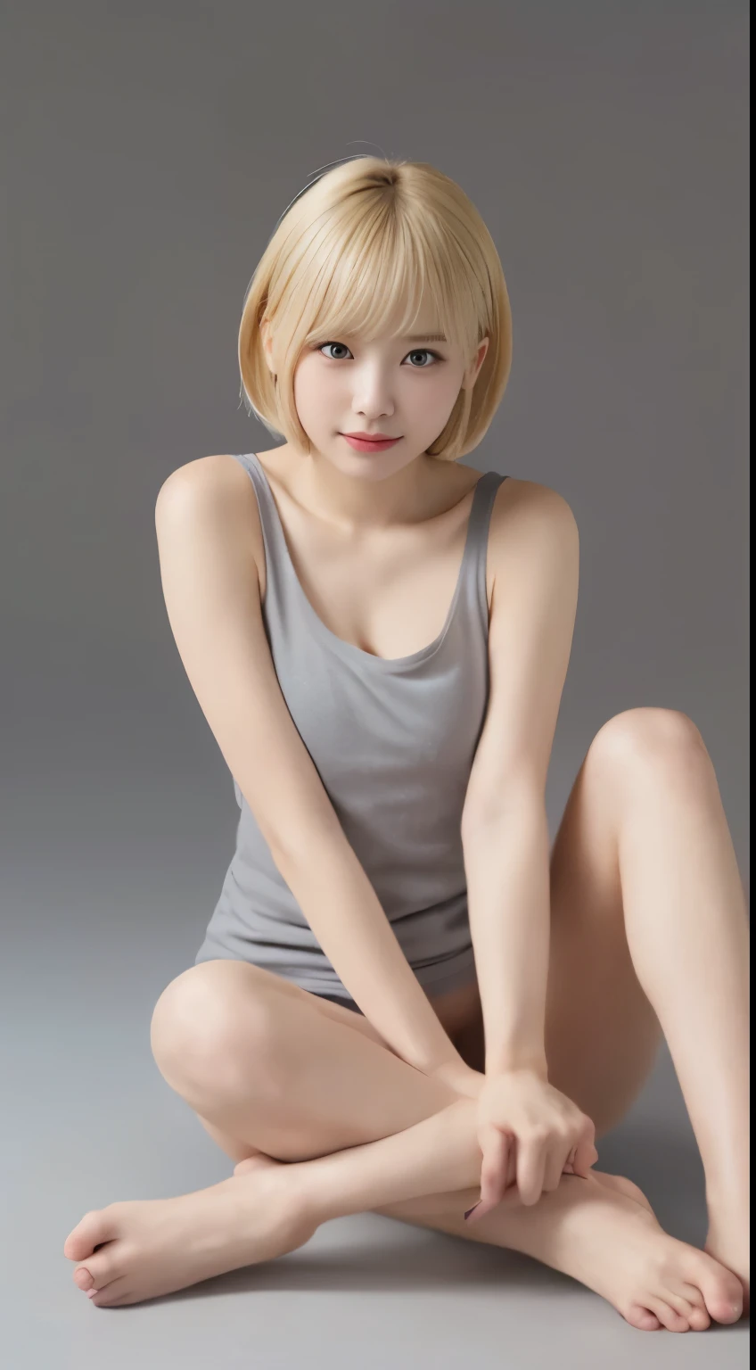 Blonde Bob Gal Standing　Knee-deep shots