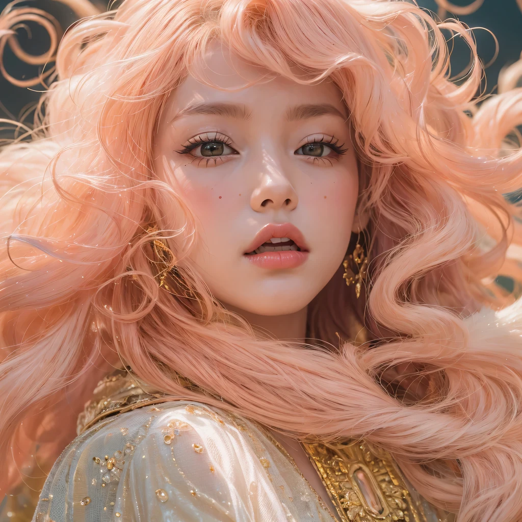 Peach Velvet Series,Peach-colored flull颜色,enamel,agate,A flesh-colored world,Blood Blue Maiden 32k(masterpiece,HD,Aoyama Pond,Ultra high quality,32k)Bright pink long flowing hair,blood pool,Ziddink, a color,Grumpy (After greeting), (Linen scarf), fighting stance, looking at the ground, light pink long hair, Floating bright blue, Fire cloud gold headdress, Chinese long-sleeved gold silk burgundy garment, (Abstract metaverse splash:1.2), White background,Peony flower vitality protector(realistically:1.4),Peach-colored flull,Smoke on the road,The background is very pure, high resolution, detail, RAW photos, Sharp Re, Nikon D850 film photo by Jefferies Lee 4 Kodak Portra 400 camera F1.6 guns, colorful, Ultra-realistic and vivid textures, dramatic lighting, Unreal Engine Art Station Trend, Sinest 800,Long flowing girl peach hair,Huge colorful bubbles light pink