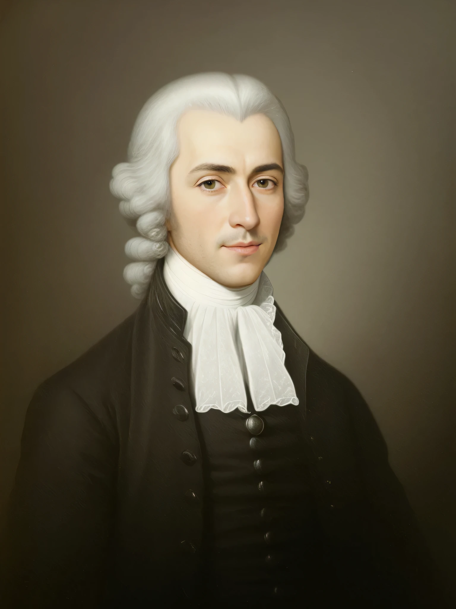 um retrato colorido de um homem com colarinho branco, Anthony Morávio, Johann Heinrich Füssli, 18th century photograph, Johann Tischbein, john william, John Stephens, Johannes' Forms, inspirado por Johann Bodin, inspirado em Samuel Washington Weis, Henri Berthaut, por Johann Bodin, inspirado em Johann Heinrich Meyer