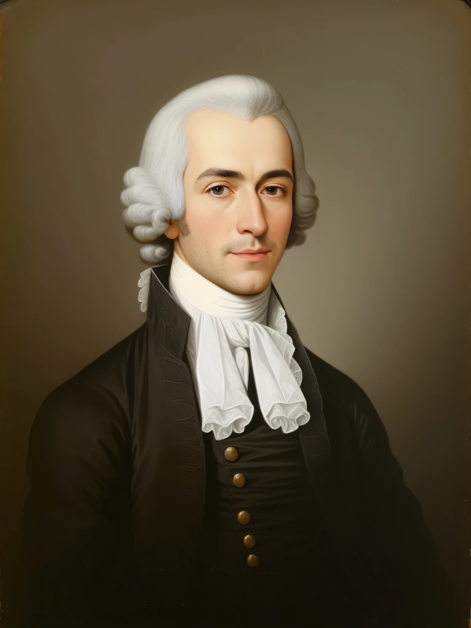 um retrato colorido de um homem com colarinho branco, Anthony Morávio, Johann Heinrich Füssli, 18th century photograph, Johann Tischbein, john william, John Stephens, Johannes&#39; Forms, inspirado por Johann Bodin, inspirado em Samuel Washington Weis, Henri Berthaut, por Johann Bodin, inspirado em Johann Heinrich Meyer