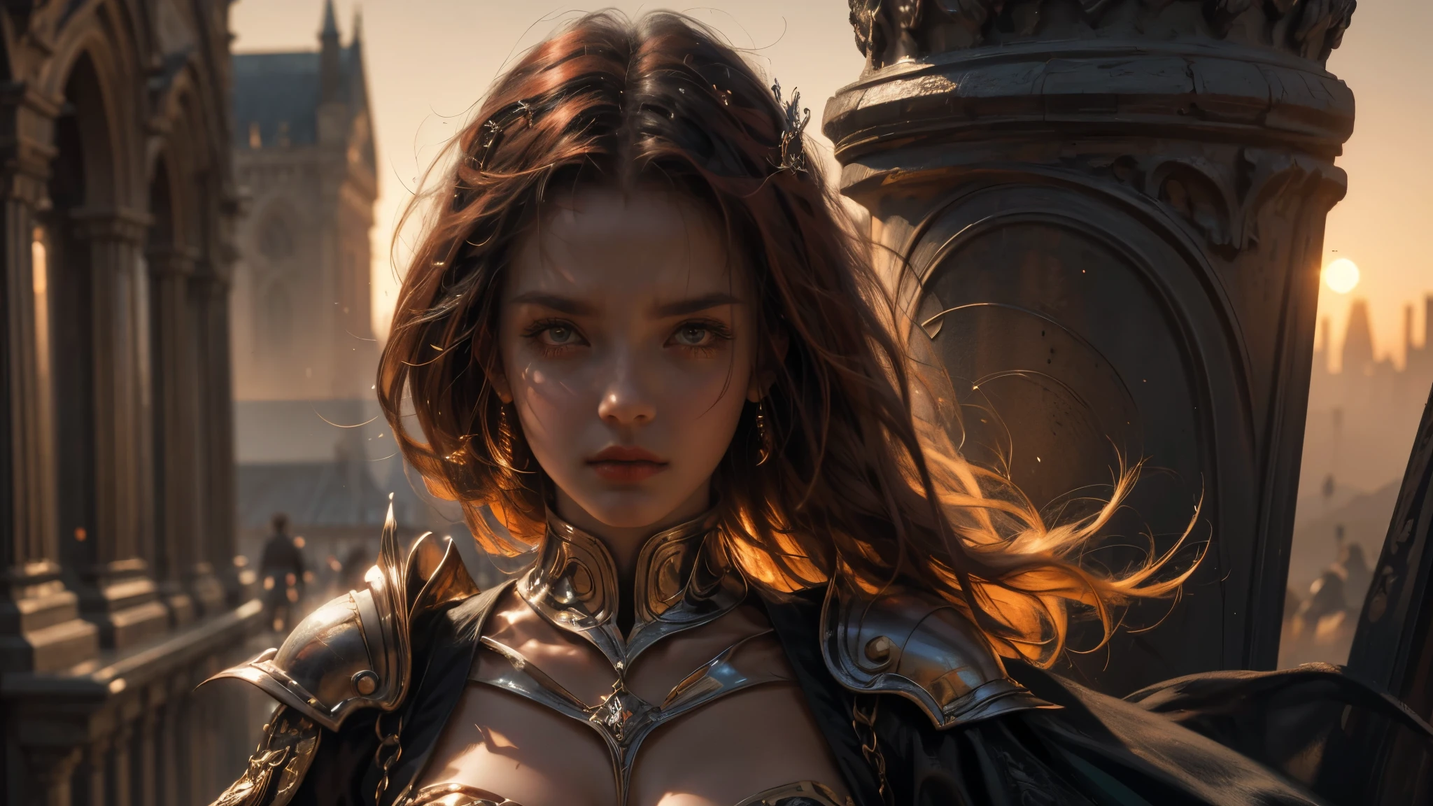 ((best quality)), ((masterpiece)), (detailed), perfect face, a beaituful goddess valkyrie enshrined in armour, grand in scale and intricacy, Bloodborne inspired valkyrie, occult aesthetic, occult, detailed and intricate steampunk and detailed gothic, Very dramatic and cinematic lighting, cosmic horror, grim dark, Red and white with a sense of technology, side-lighting, NSFW, Depicting female characters from ethereal anime in a high-quality anime art style, gothic lolita, beautiful small breasts