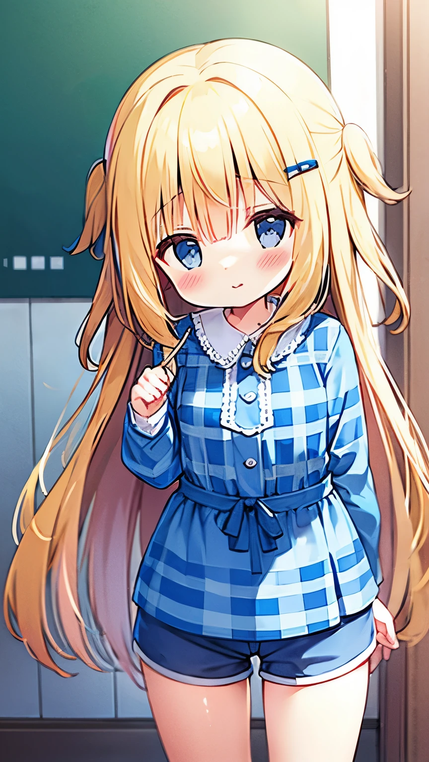 (masterpiece, highest quality:1.4) break 1 girl,  White eyes, blonde hair, unusually long hair