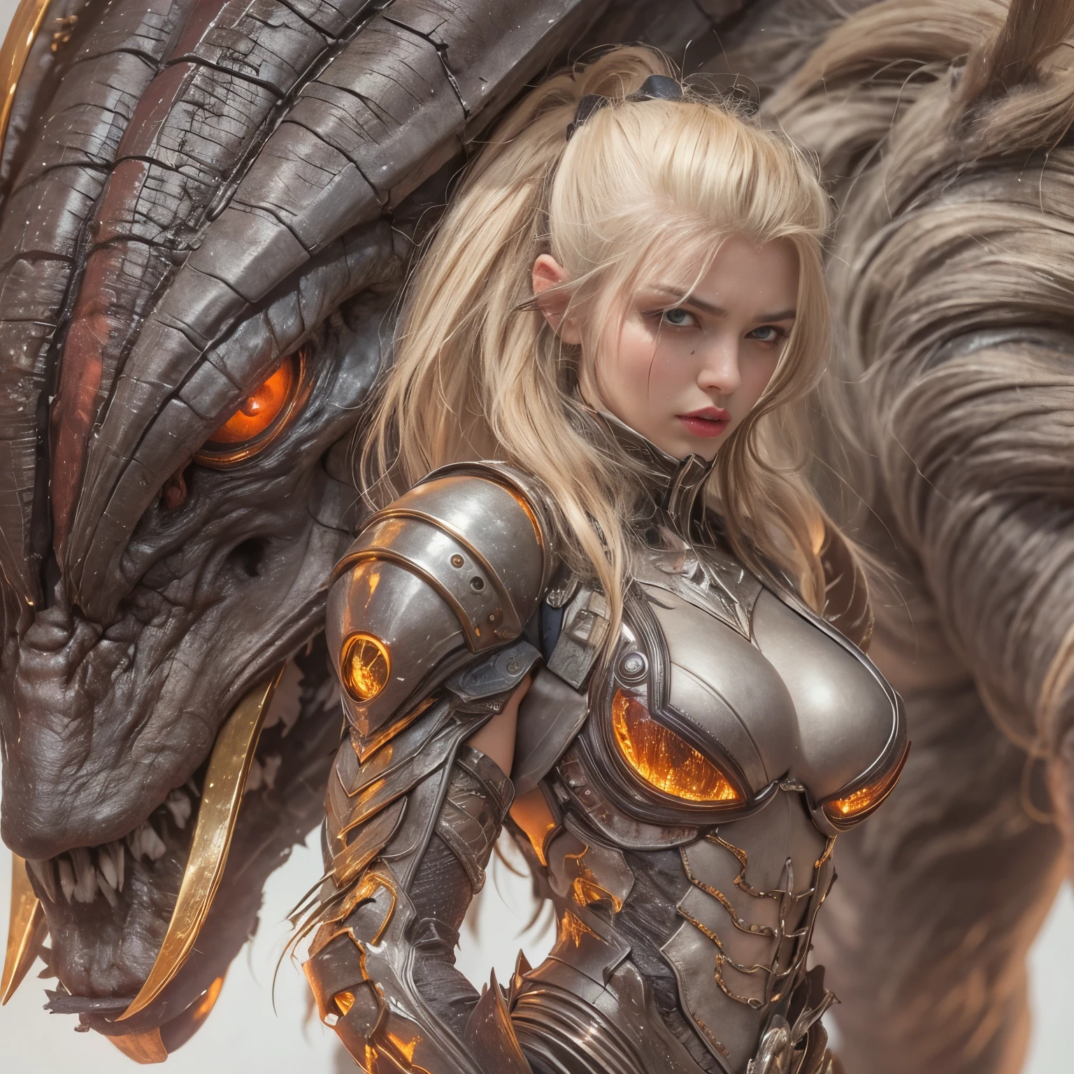 1 female alien, The predator, warrior, (extremely beautiful:1.2), (intense gaze:1.4), (predator:1.1), long dark claws, NSFW,  nipples, thick eyebrows, glowing and shining red eyes, the most beautiful face in the universe, platinum blonde,

A woman with an extremely beautiful face, her intense gaze fixed on her prey, a primal force that could not be denied.

(extreamly beautiful lean body:1.5), (ultra muscular build:1.2), (prowling:1.3), (sleek movements:1.4),

Her beautiful body, muscular and toned, moved with sleek grace as she prowled, ready to strike at a moment's notice. The predator within her was always on